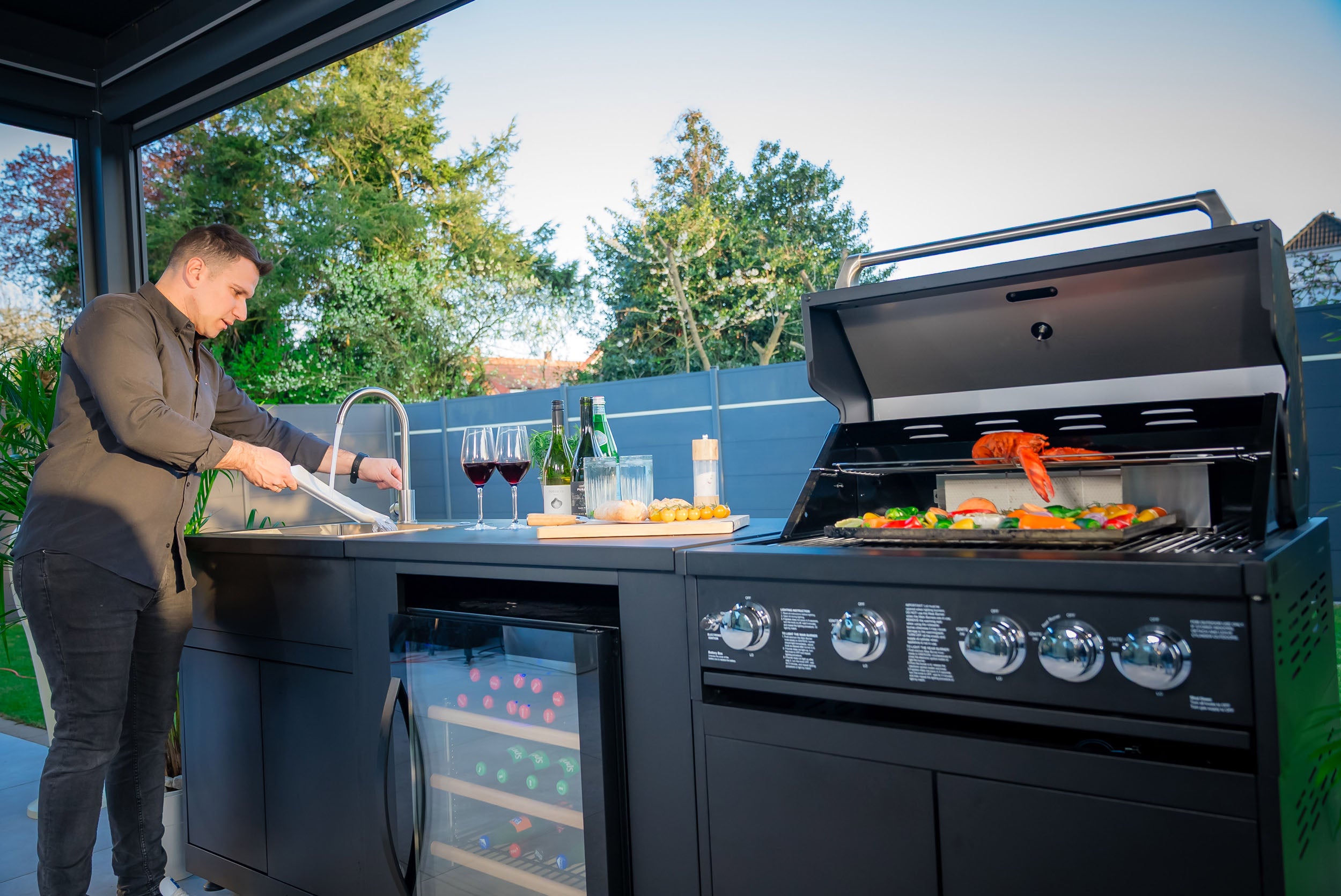 Jungle M1 Outdoorküche | Grill de gas de 5 quemadores | Genial | Limpio