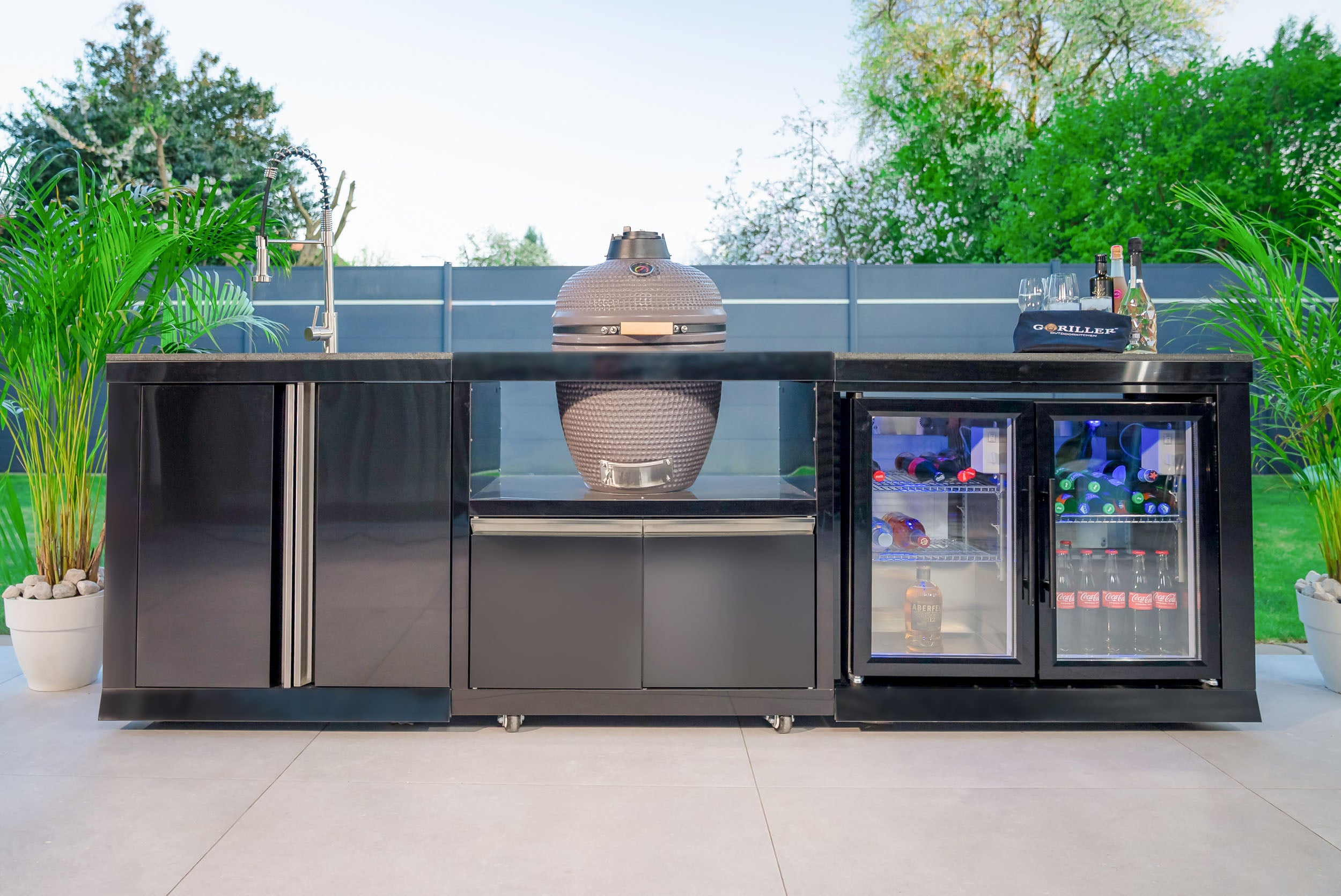 SB-M1 OUTDOORKUCHE | 4 + 2 Grill à gaz | Duo cool | Faire le ménage