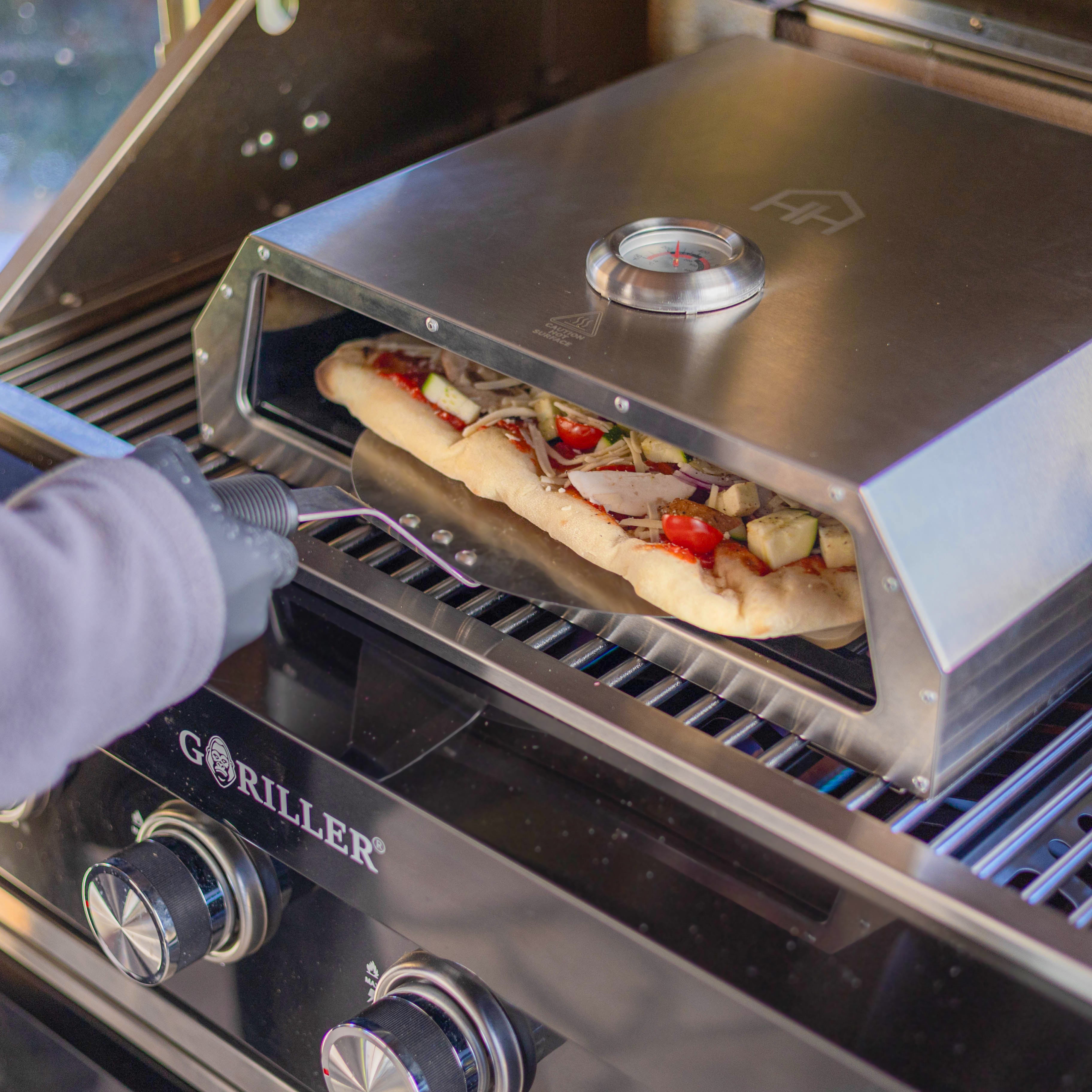 Scatola per grill per pizza in acciaio inossidabile per griglie a gas