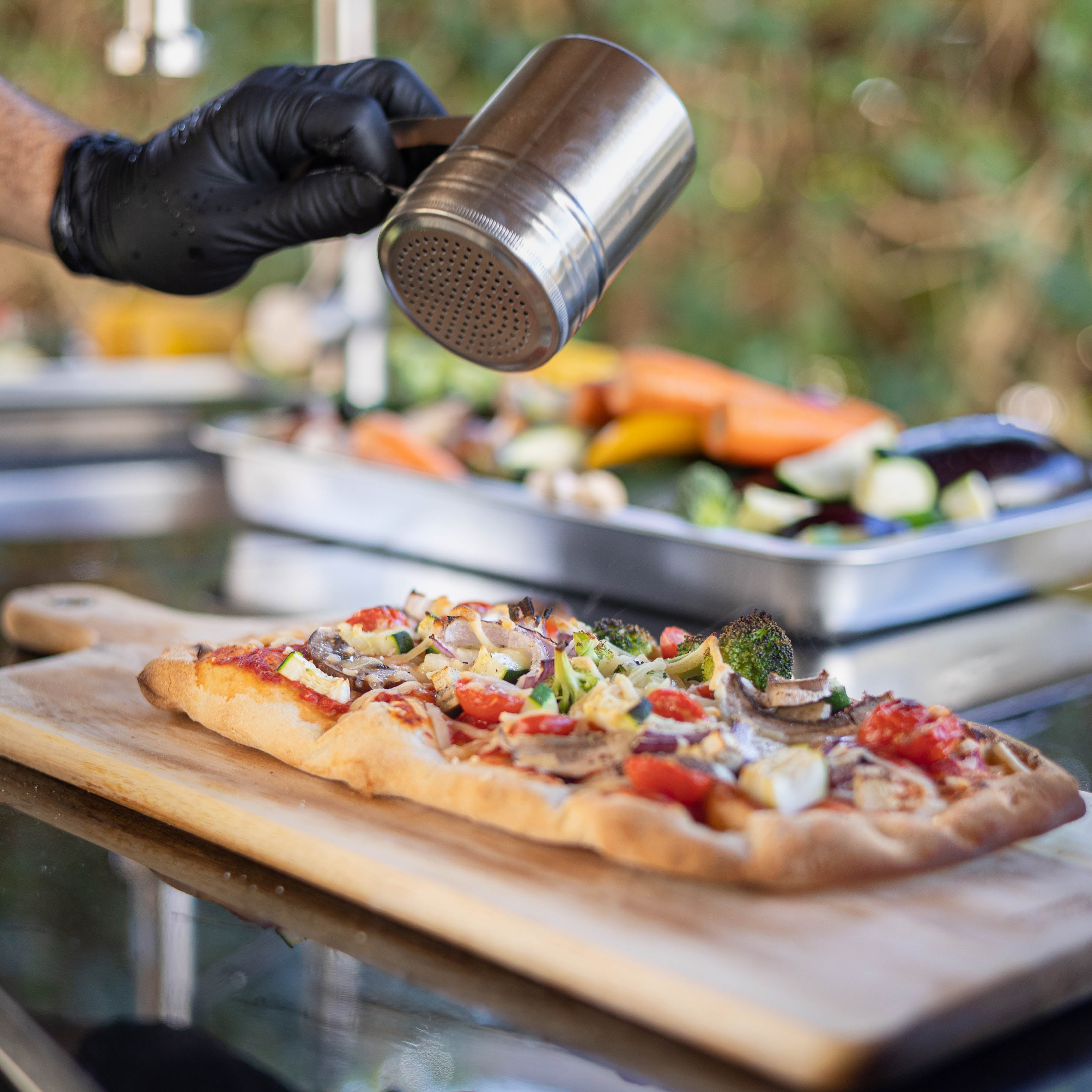 Scatola per grill per pizza in acciaio inossidabile per griglie a gas