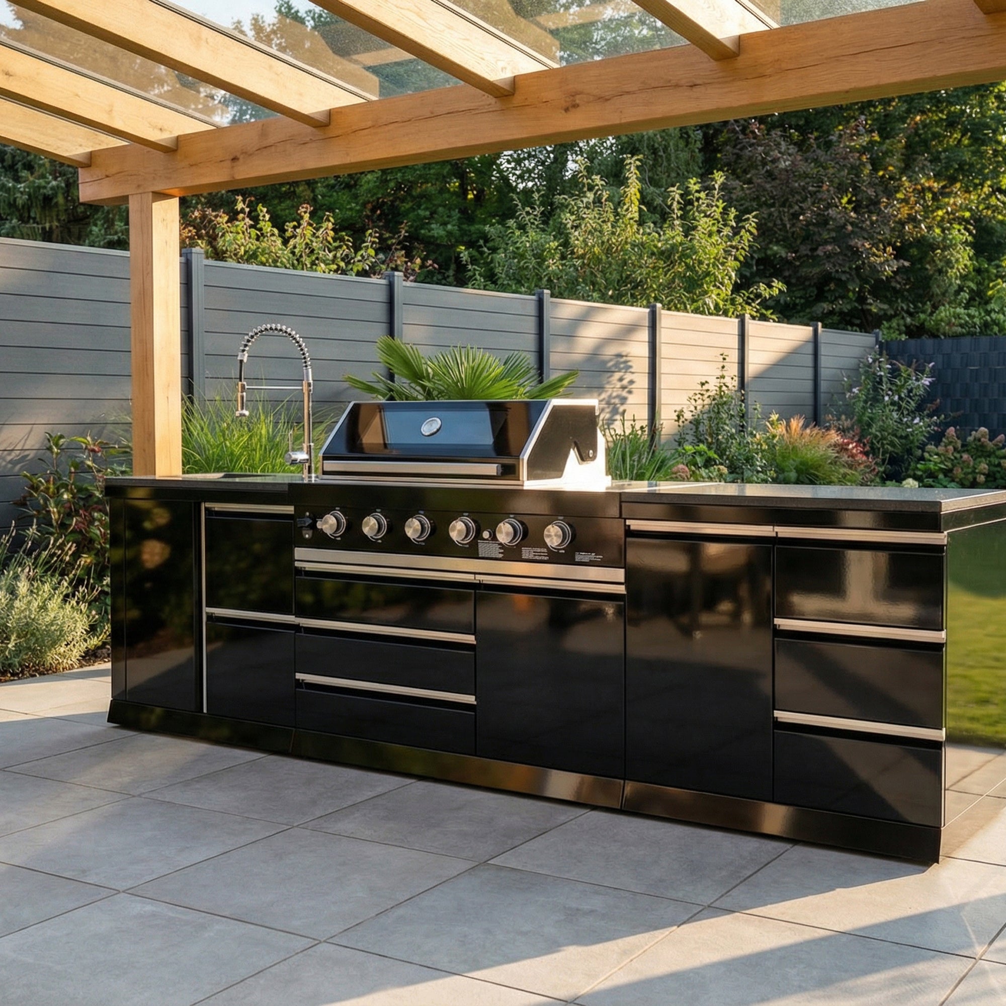 BB-M5 Outdoorküche | Gasgrill | Clean | Prep