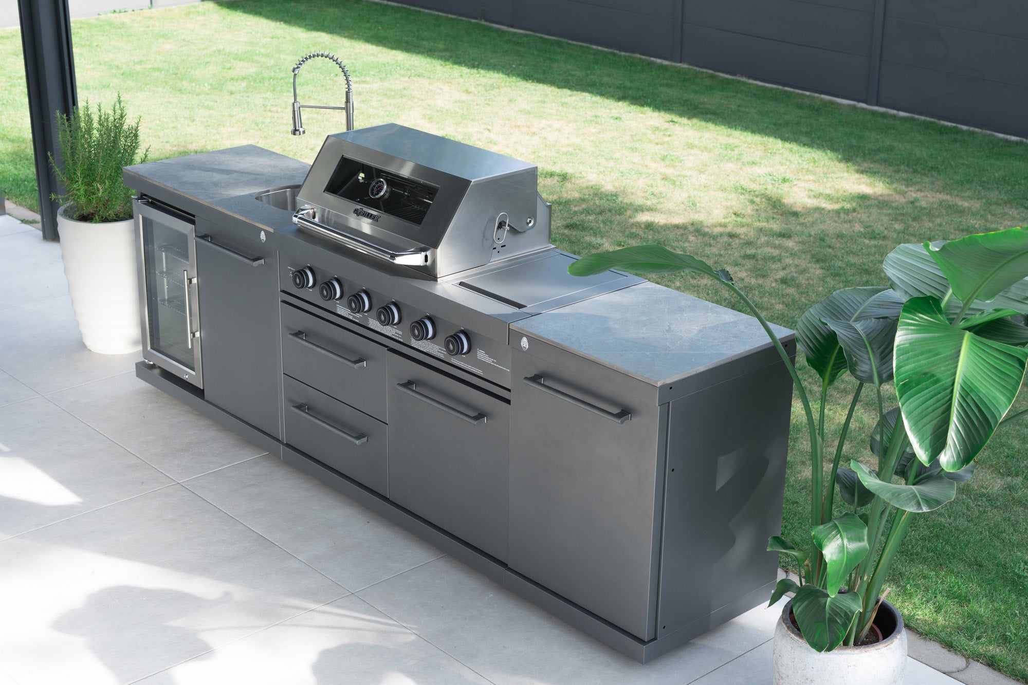 EMPIRE M2 Outdoorküche | 6-Brenner Gasgrill | Cool-Clean | Prep