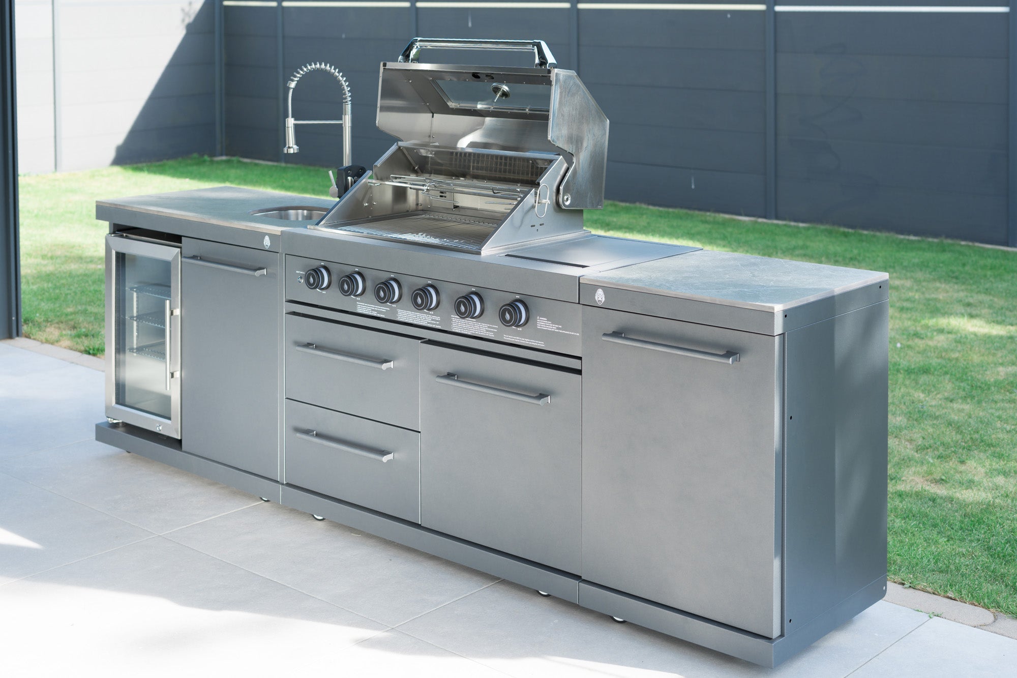 EMPIRE M2 Outdoorküche | 6-Brenner Gasgrill | Cool-Clean | Prep