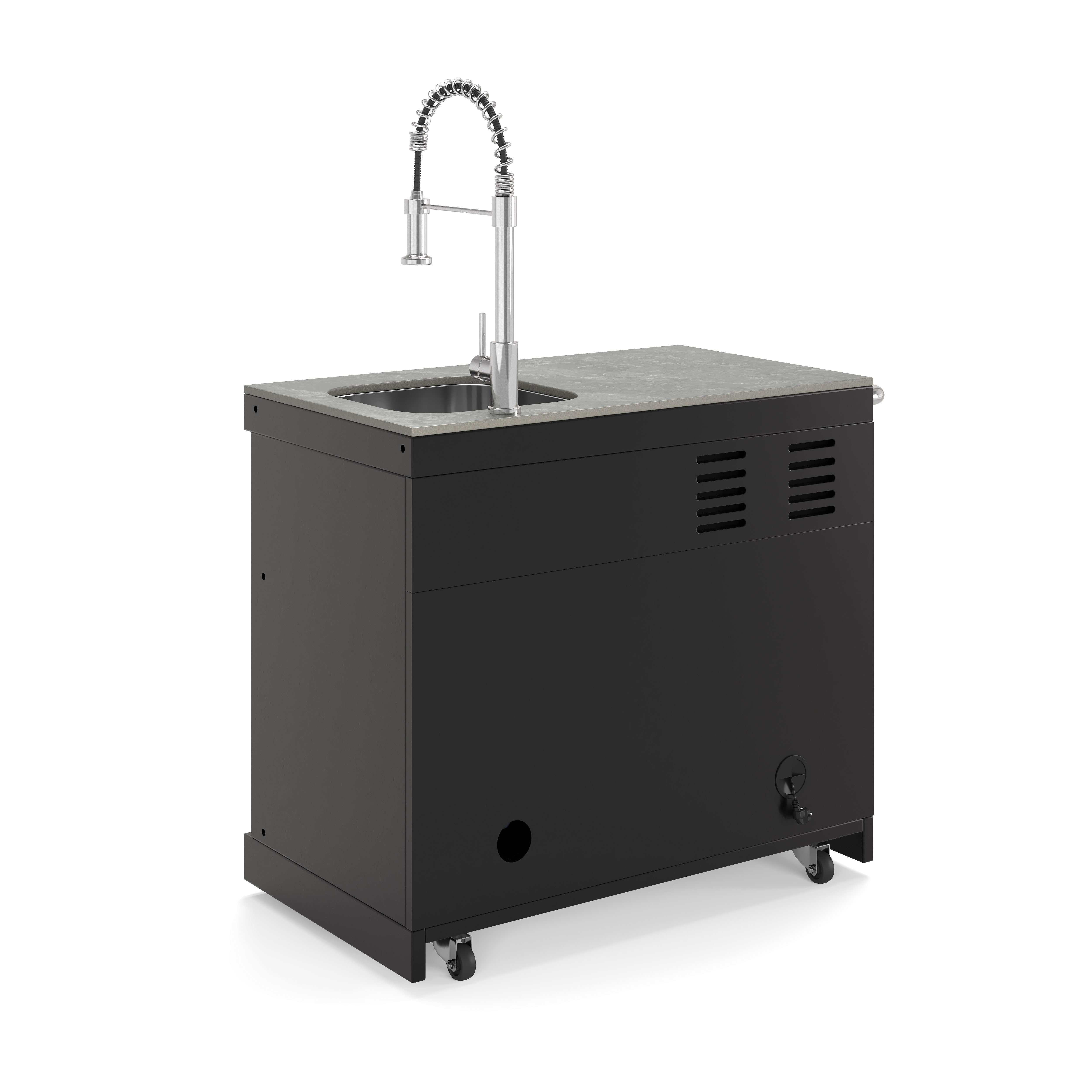 EMPIRE COOL-CLEAN Kühlschrank-Spülbecken Schwarz