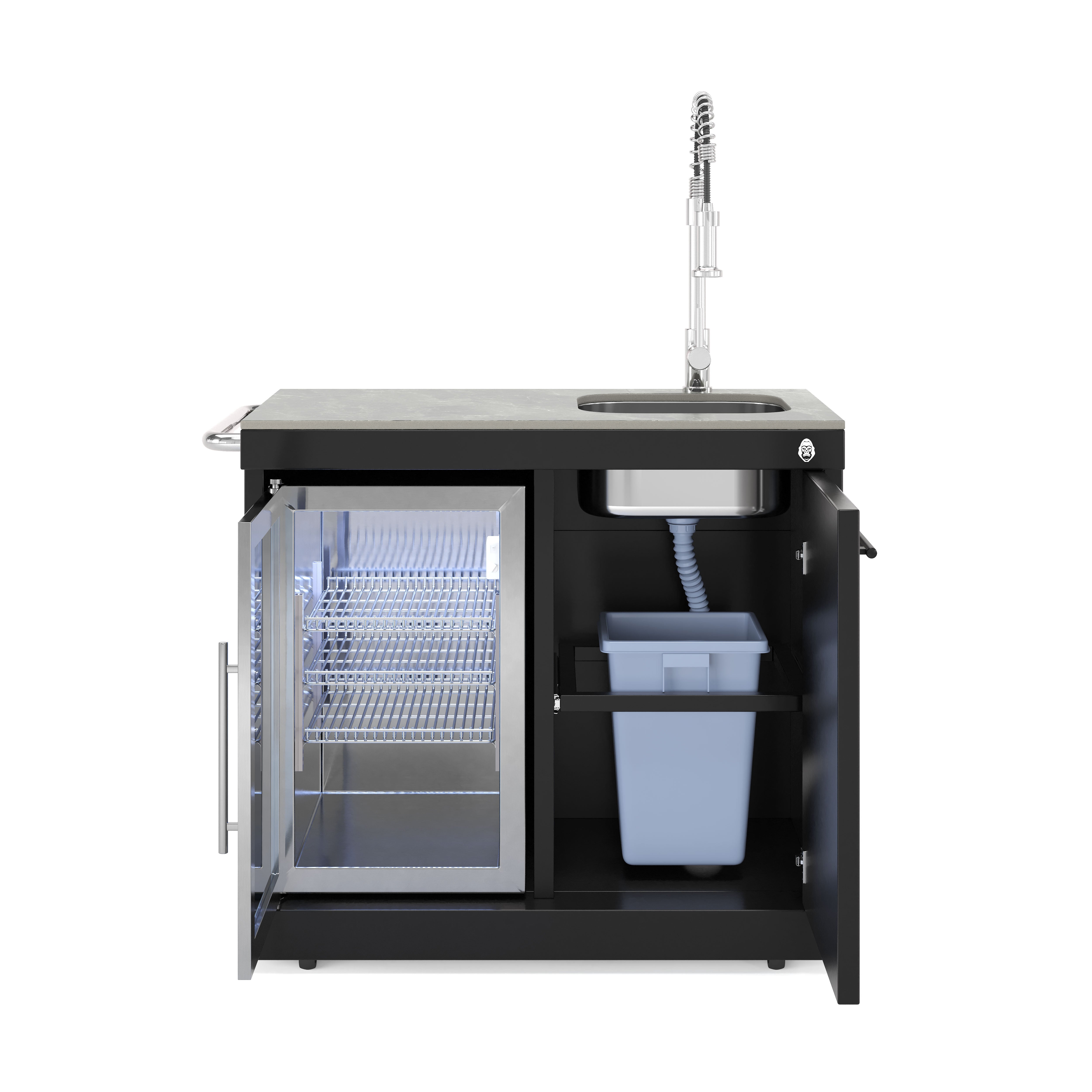 EMPIRE COOL-CLEAN Kühlschrank-Spülbecken Schwarz