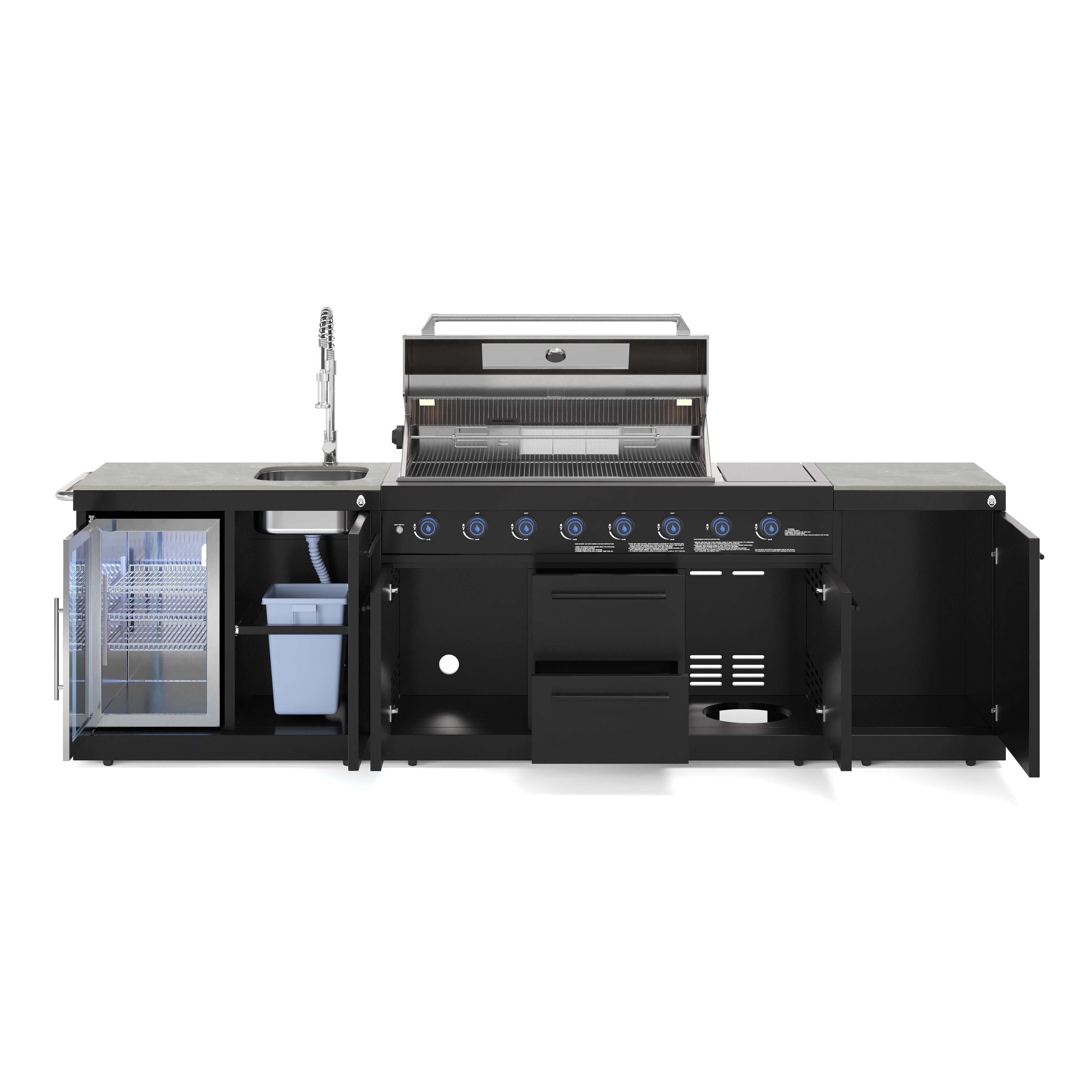 EMPIRE M1 Outdoorküche | Gasgrill | Cool-Clean | Prep Schwarz