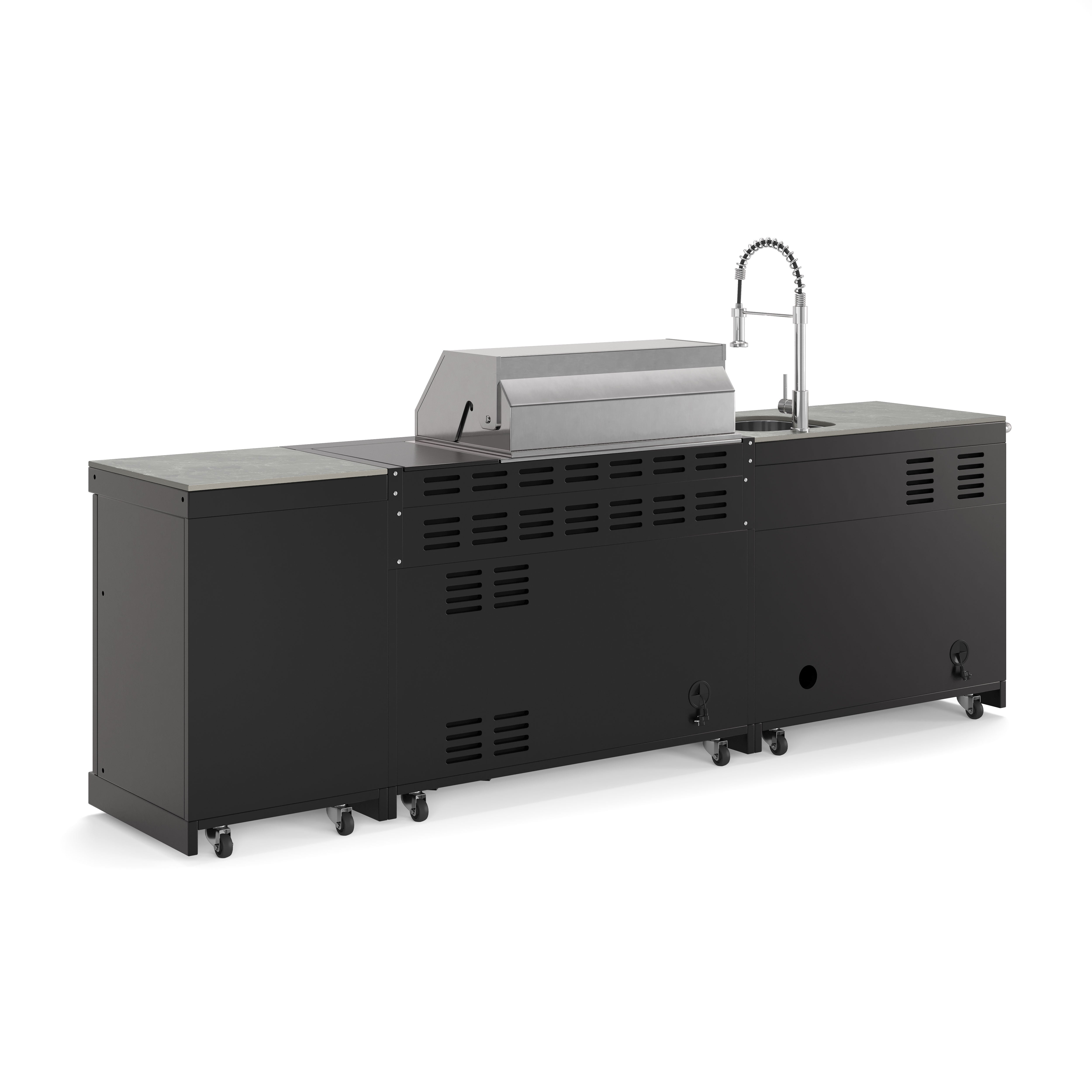 EMPIRE M1 Outdoorküche | Gasgrill | Cool-Clean | Prep Schwarz