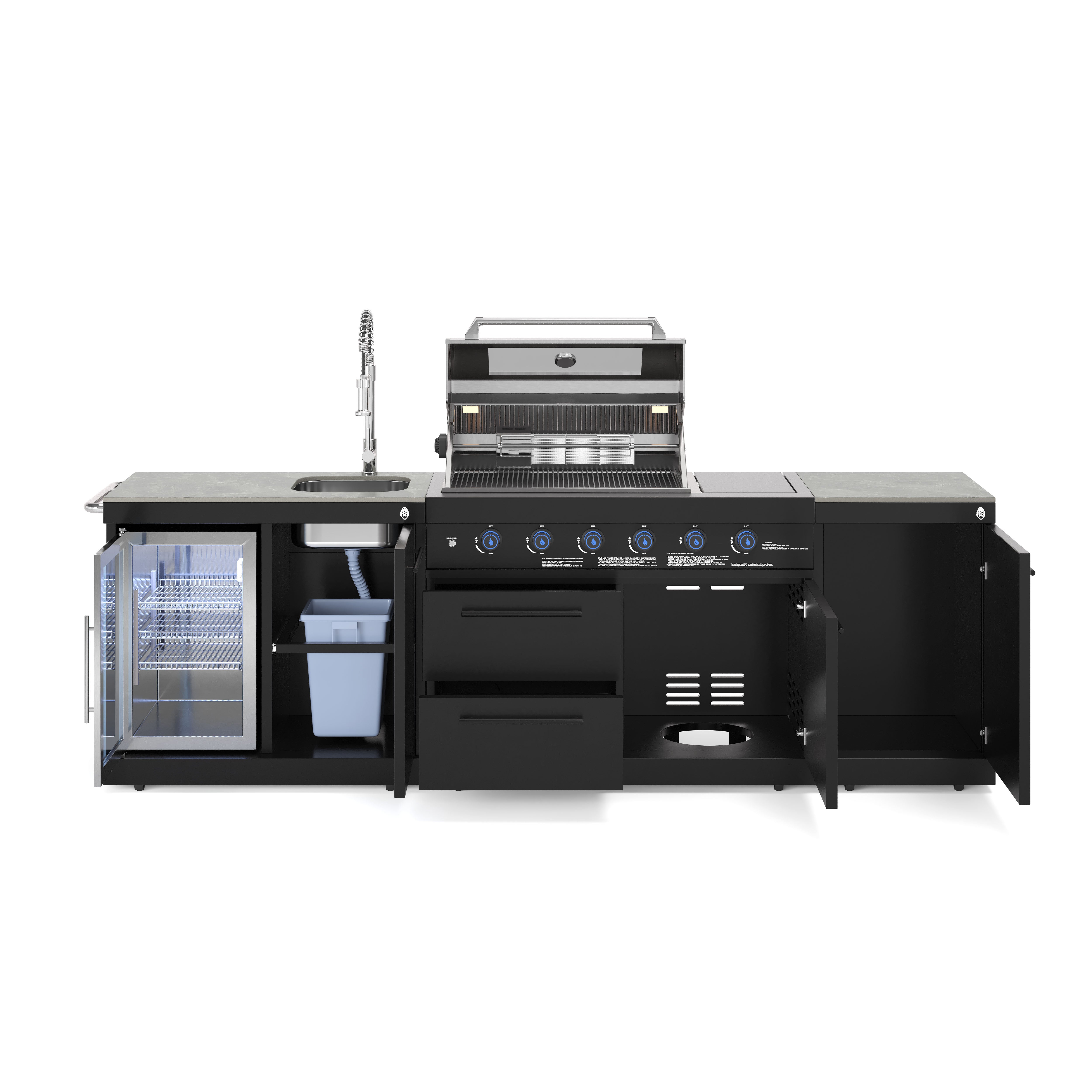 <tc>EMPIRE</tc> Cucina da esterno M1 | Griglia a gas | Cool-Clean | Prep Black