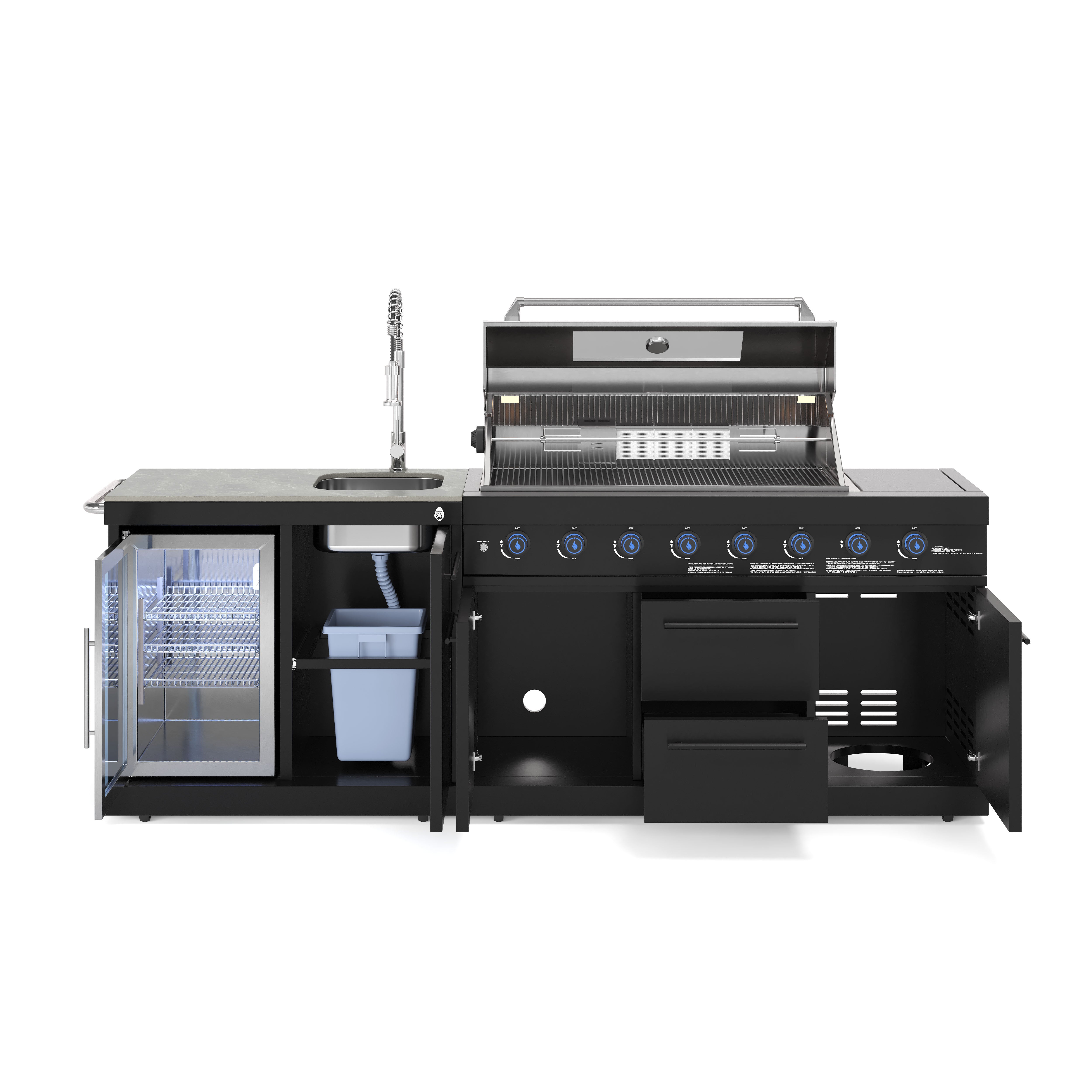 EMPIRE S1 Outdoorküche | Gasgrill | Cool-Clean Schwarz