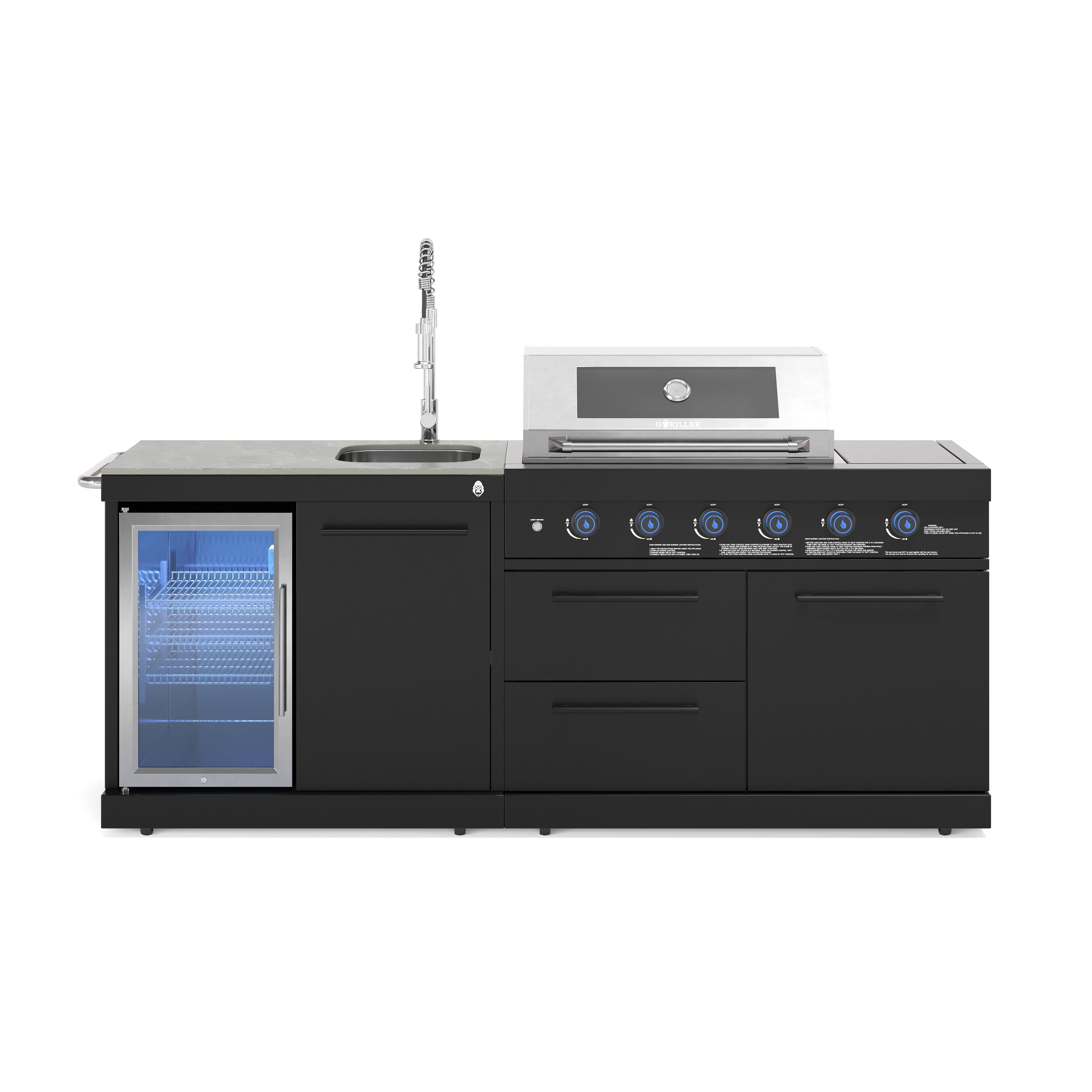 EMPIRE S1 Outdoorküche | Gasgrill | Cool-Clean Schwarz