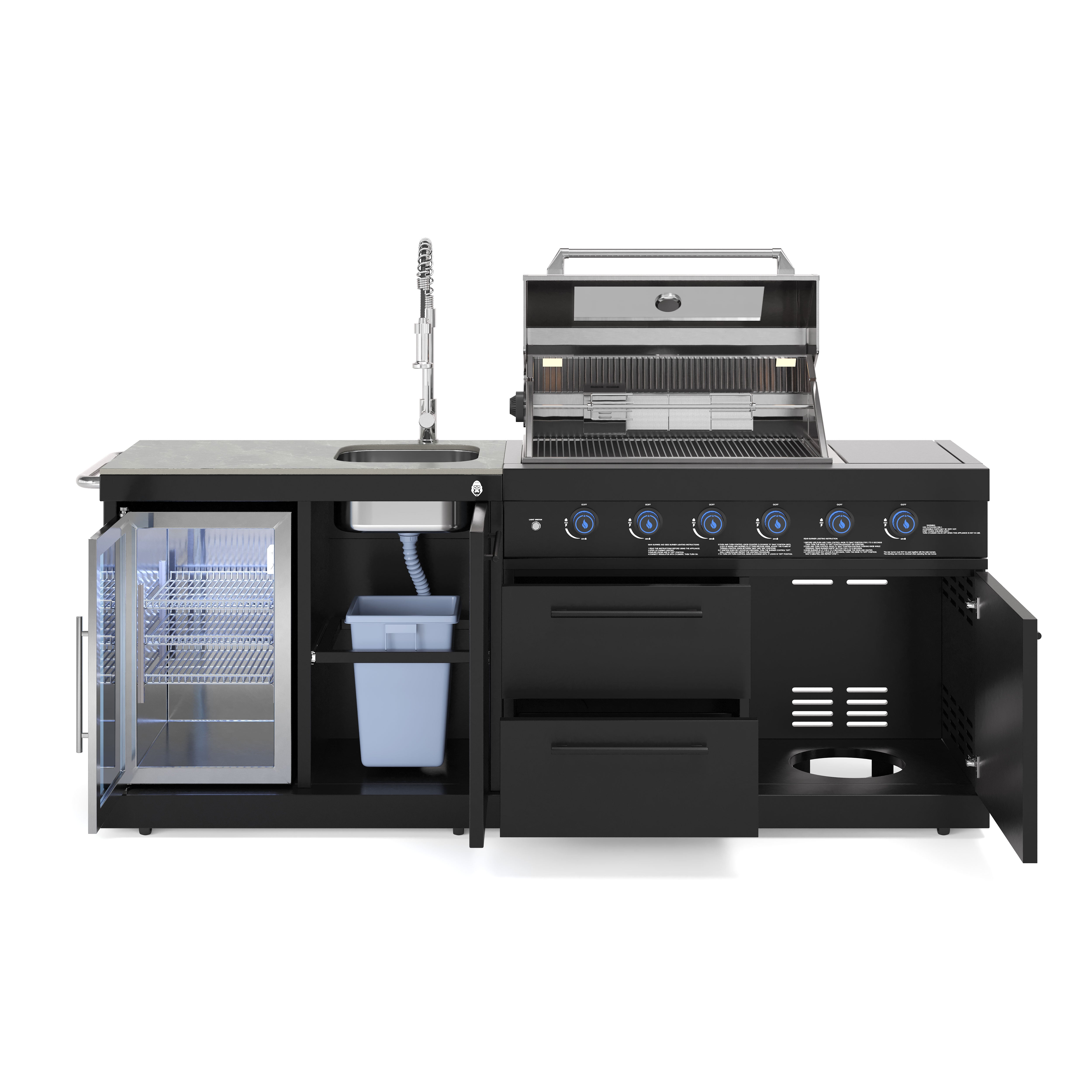 EMPIRE S1 Outdoorküche | Gasgrill | Cool-Clean Schwarz