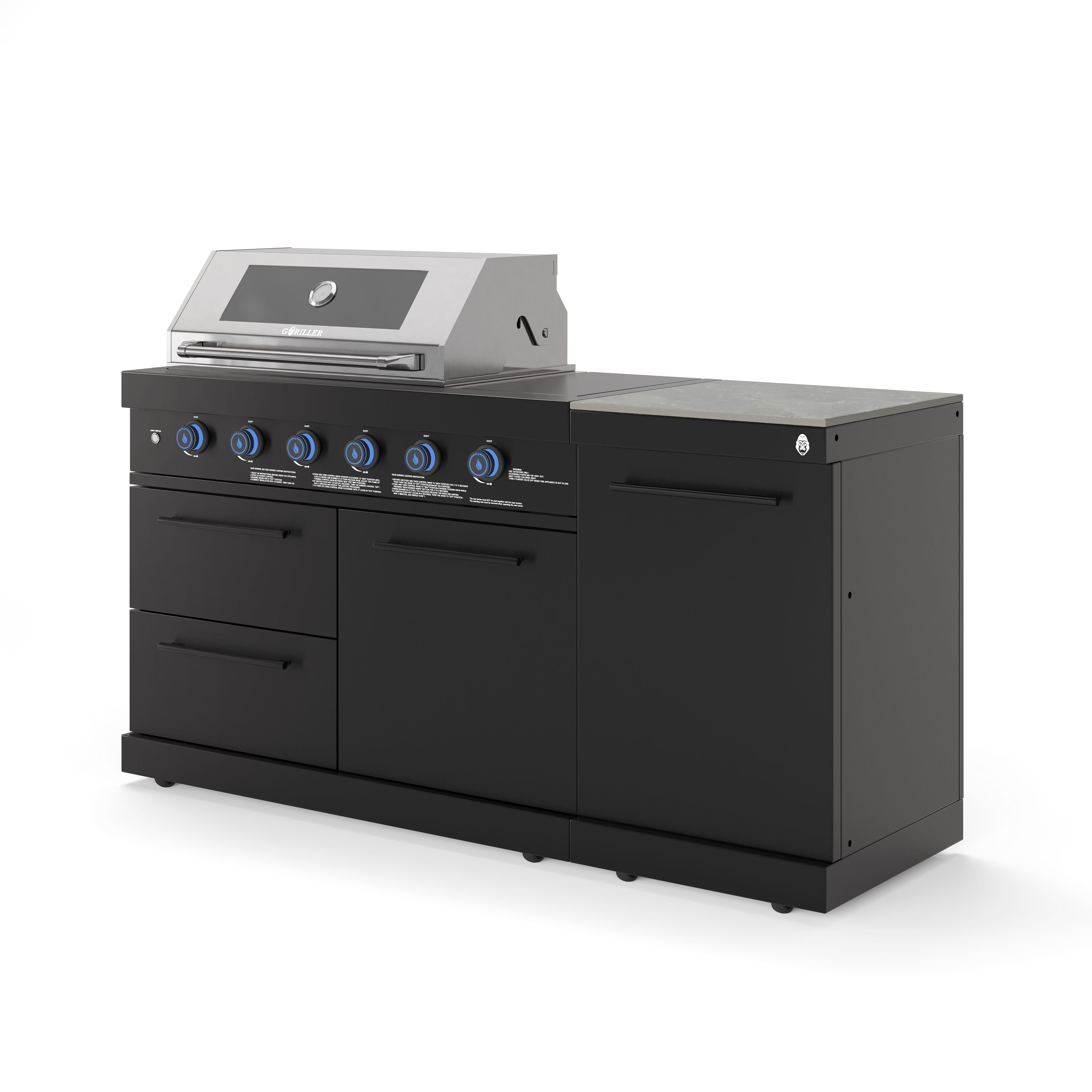 EMPIRE S2 Outdoorküche | Gasgrill | Prep Schwarz