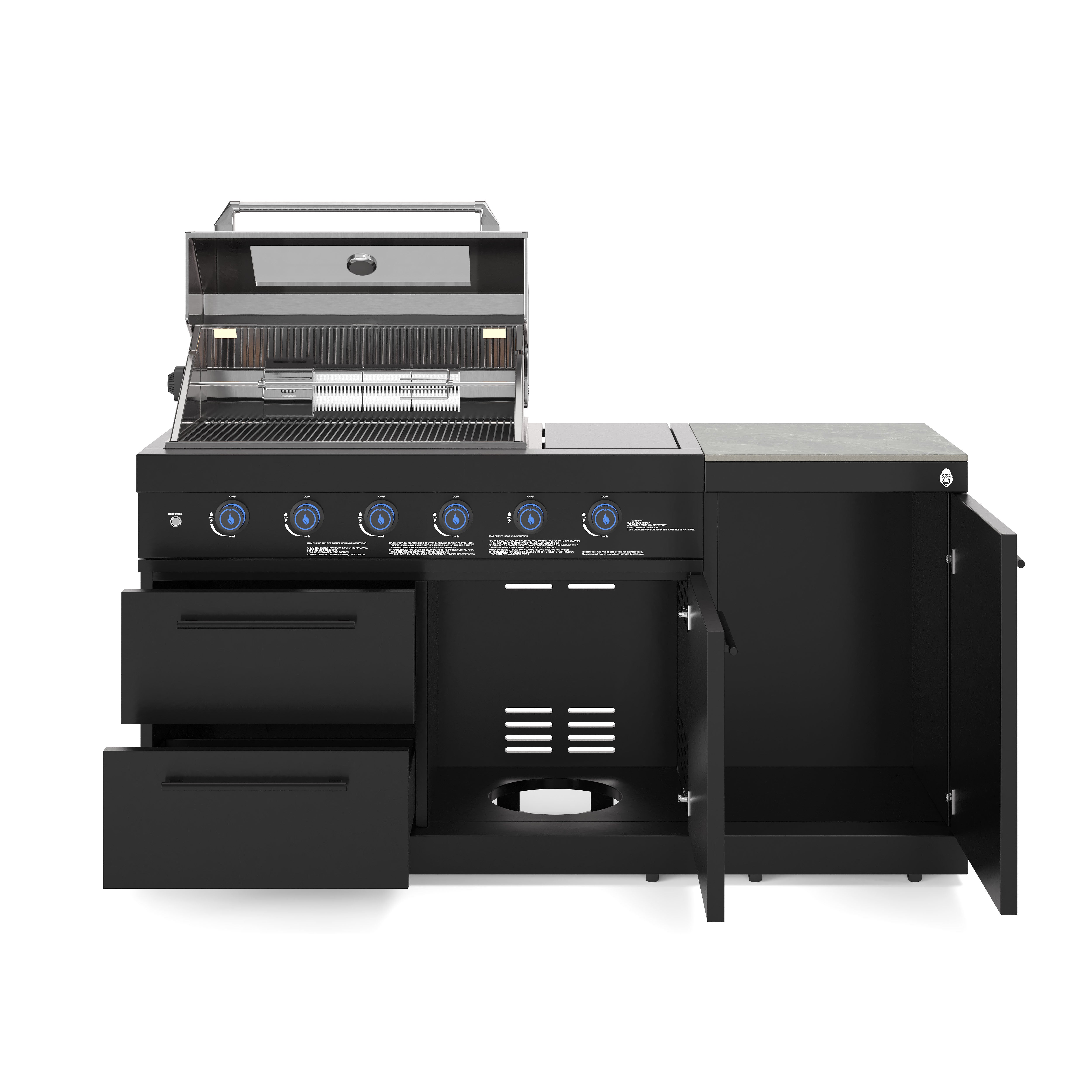 EMPIRE S2 Outdoorküche | Gasgrill | Prep Schwarz