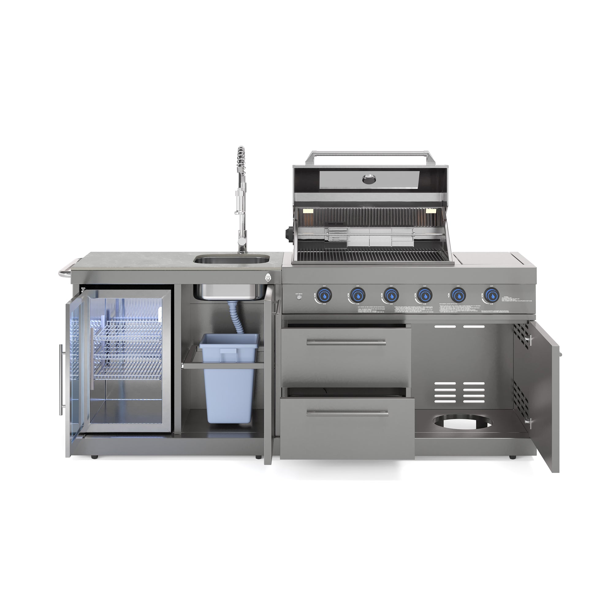 EMPIRE S1 Outdoorküche | Gasgrill | Cool-Clean Grau