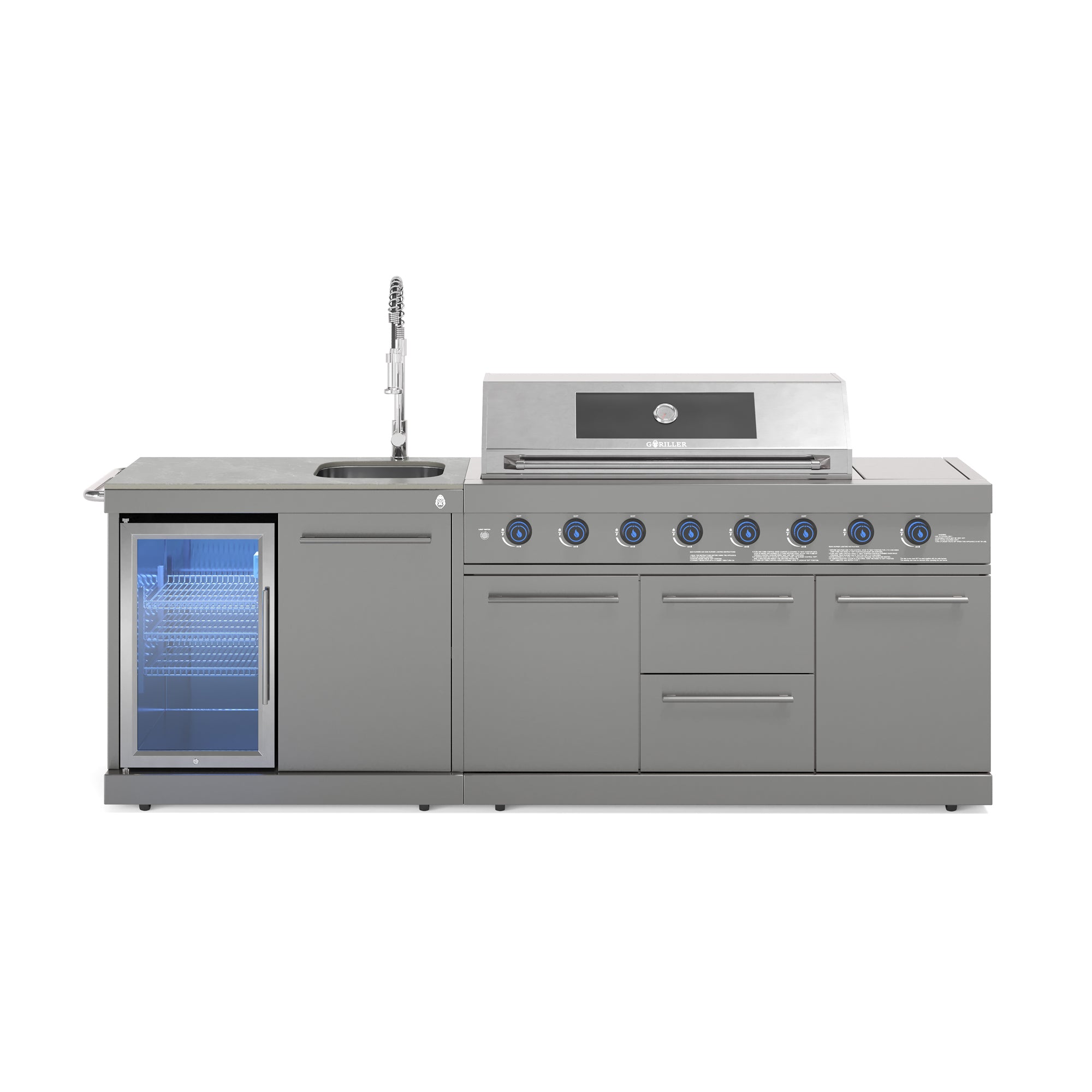 EMPIRE S1 Outdoorküche | Gasgrill | Cool-Clean Grau