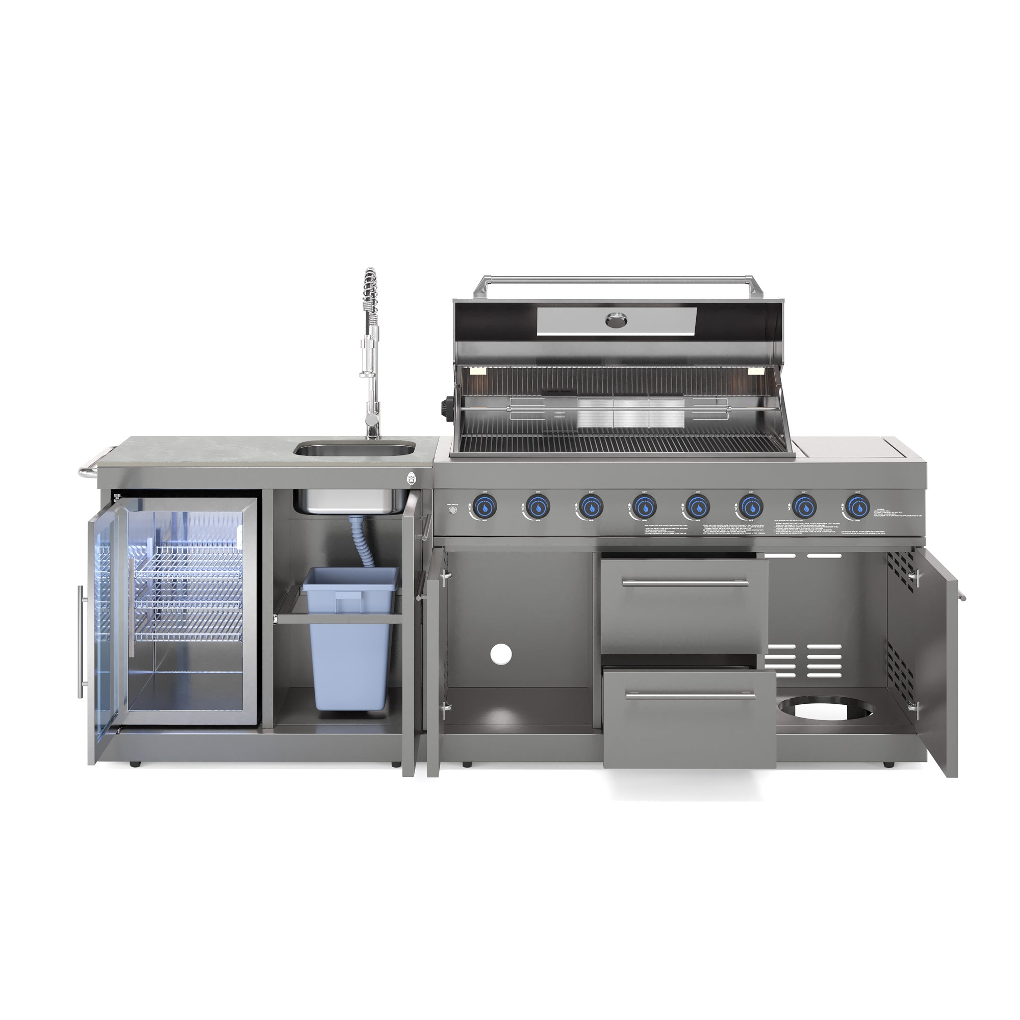 EMPIRE S1 Outdoorküche | Gasgrill | Cool-Clean Grau