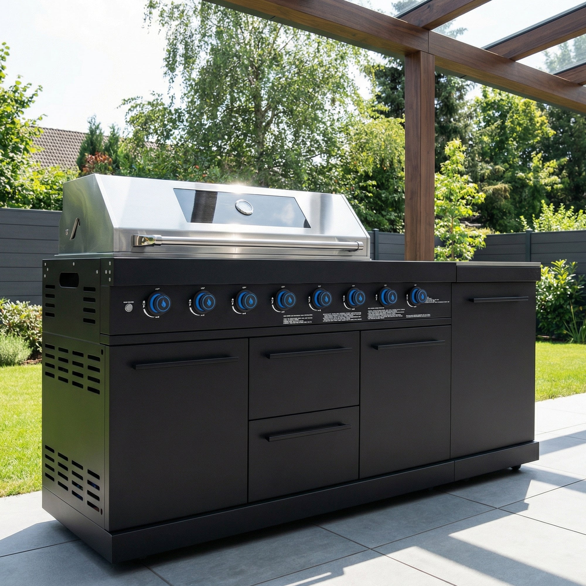 EMPIRE S2 Outdoorküche | Gasgrill | Prep Schwarz