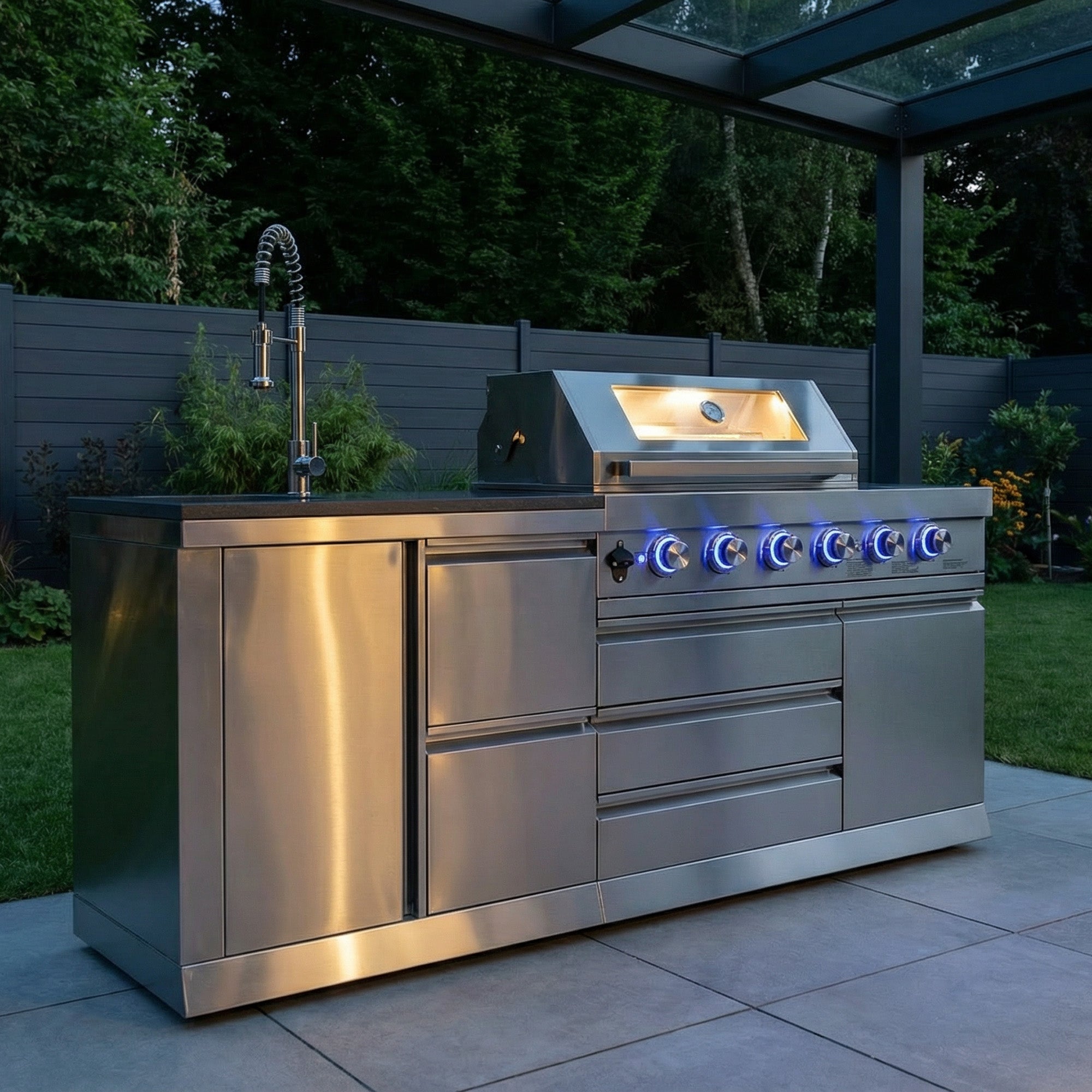 SB-S3 Outdoorküche | Gasgrill | Clean