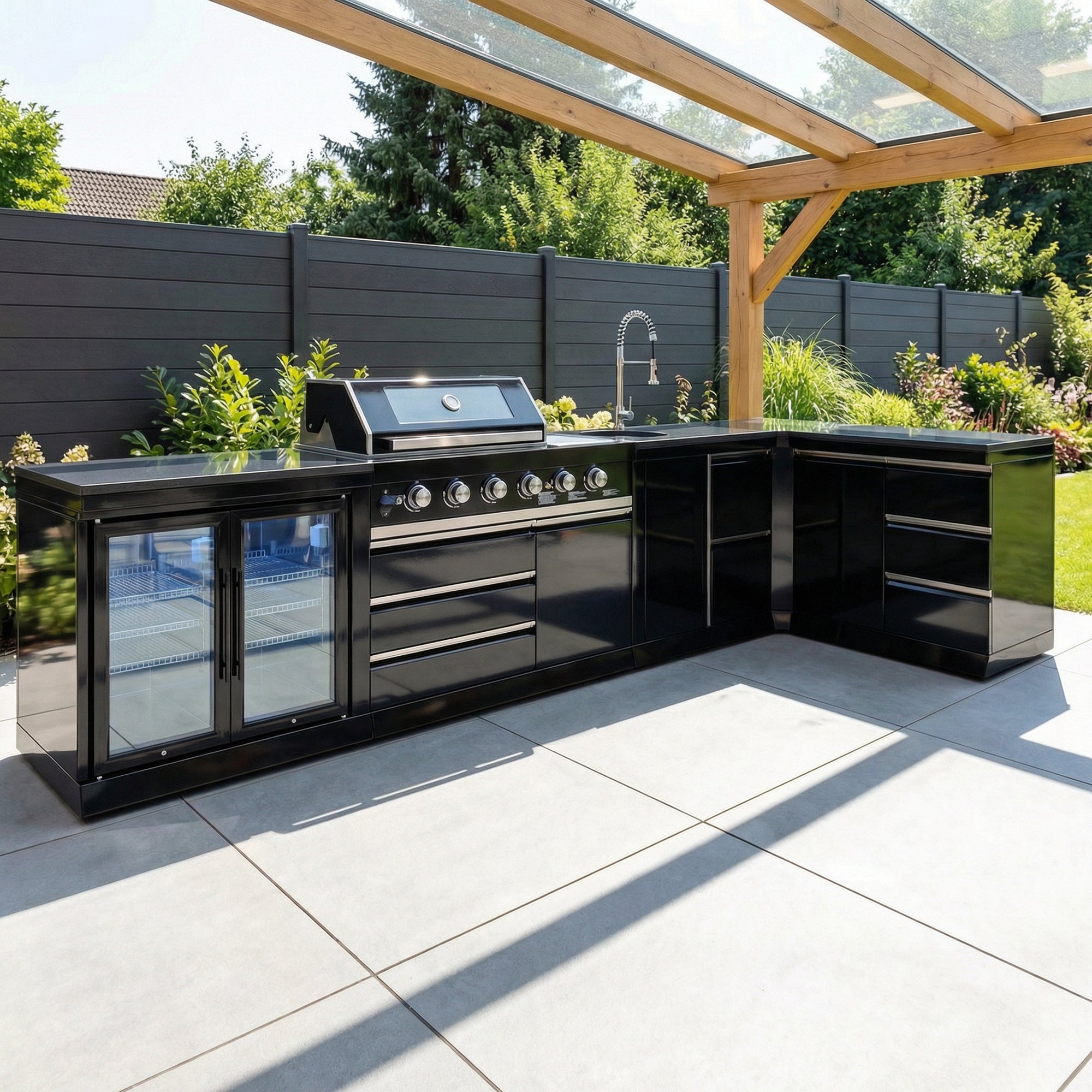 BB-XL1 Outdoorküche | Gasgrill | Cool-Duo | Clean | Prep | Corner