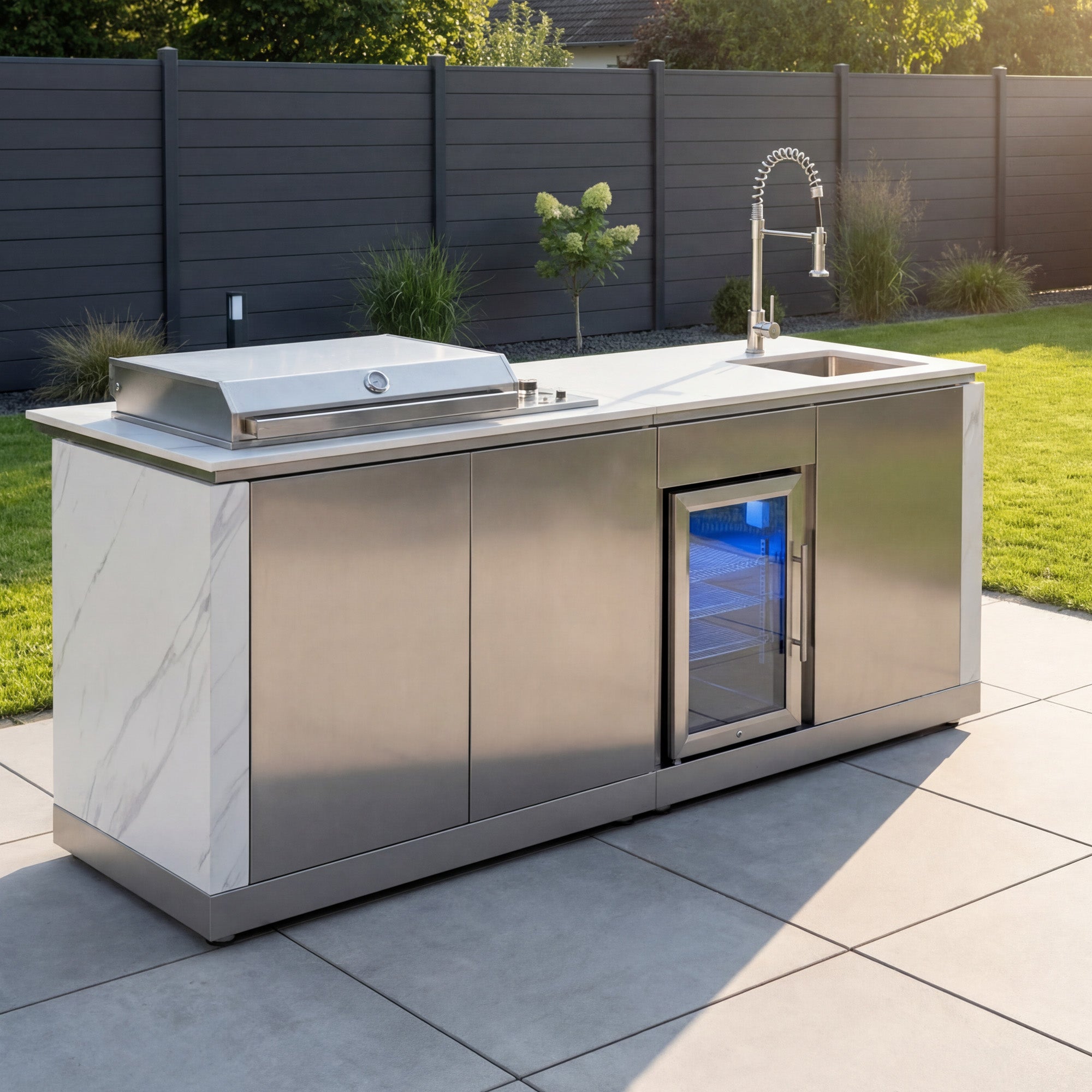 <tc>ALPHA</tc> مطبخ خارجي | شواية غاز | بارد ونظيف