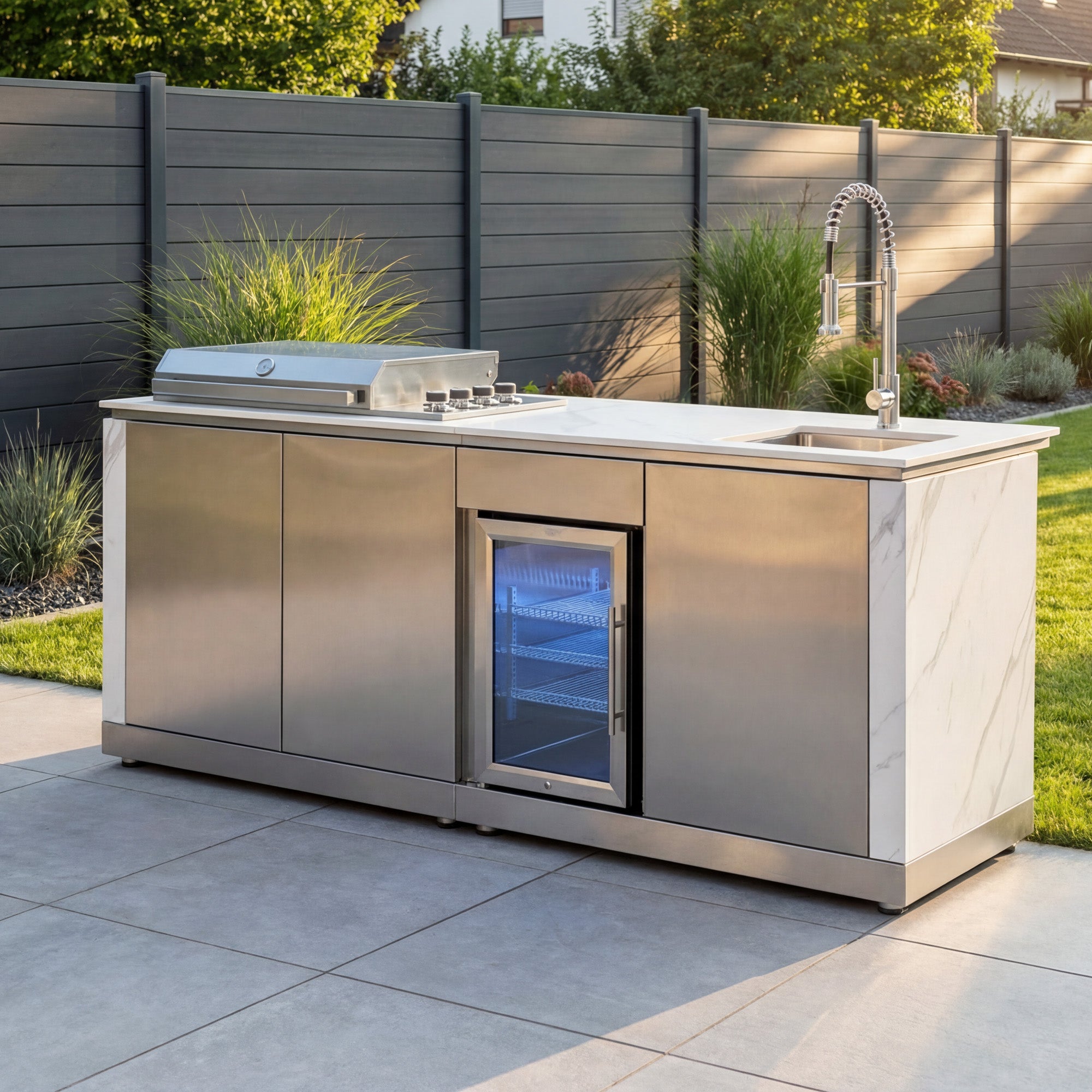 <tc>ALPHA</tc> مطبخ خارجي | شواية غاز | بارد ونظيف