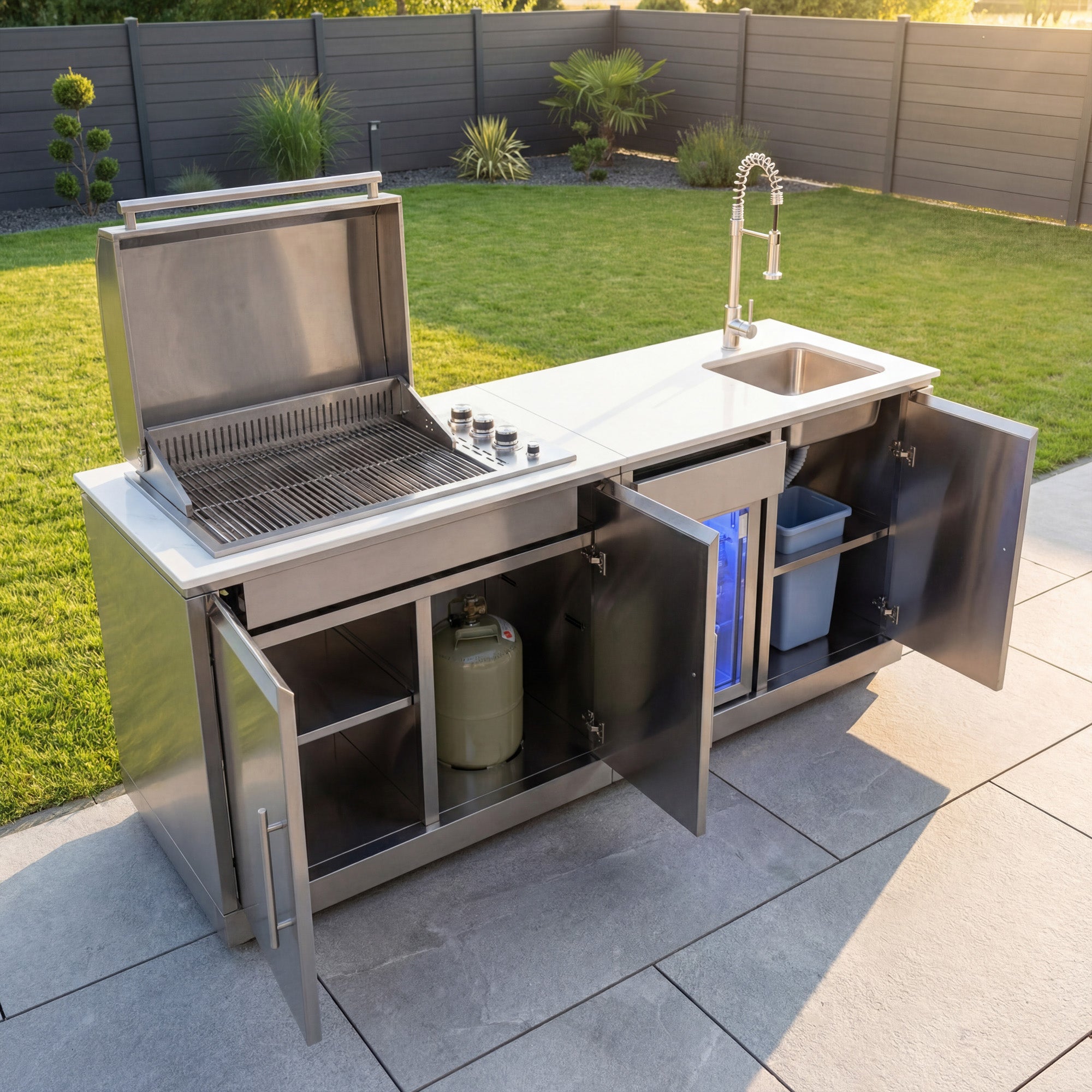 <tc>ALPHA</tc> مطبخ خارجي | شواية غاز | بارد ونظيف