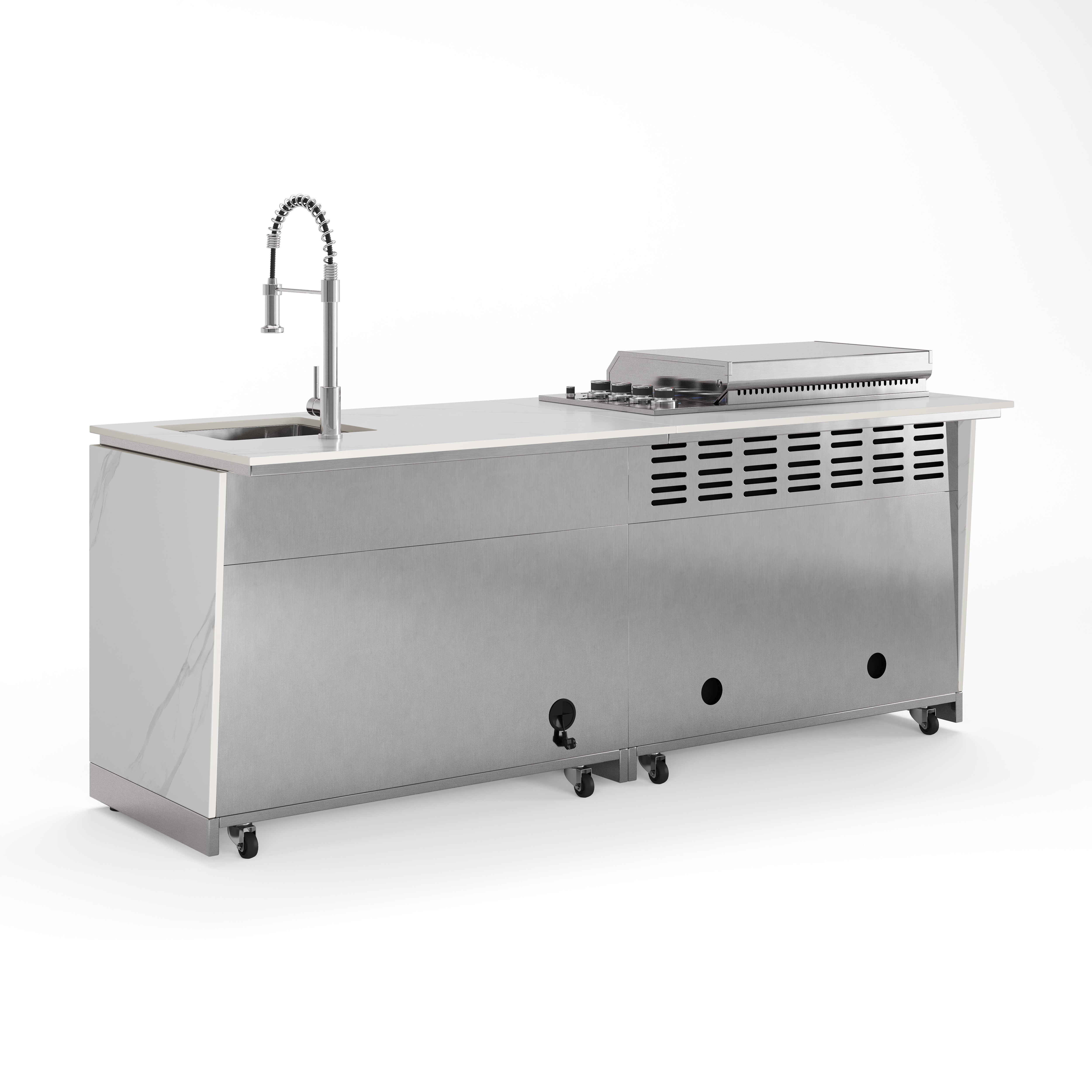 <tc>ALPHA</tc> مطبخ خارجي | شواية غاز | بارد ونظيف