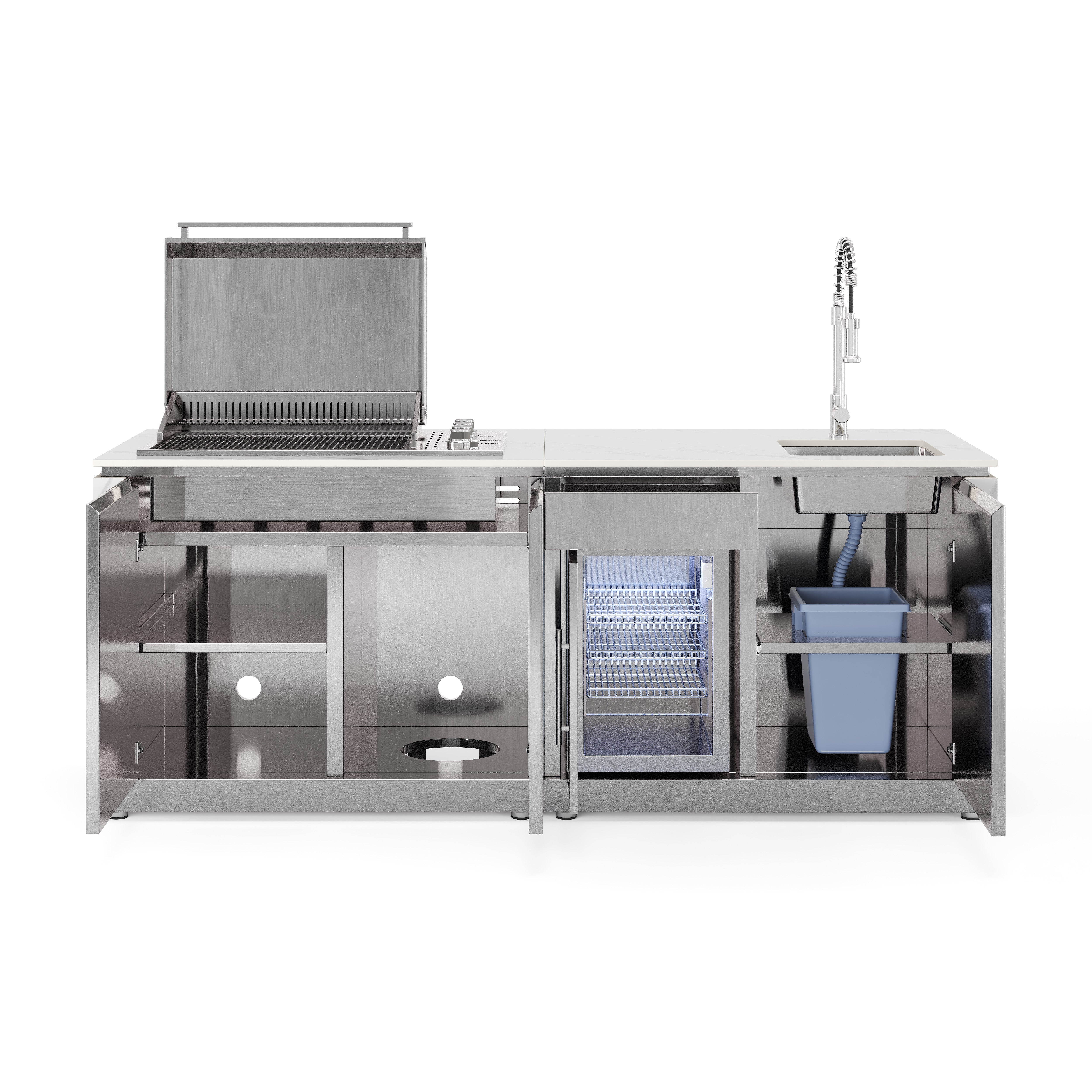 <tc>ALPHA</tc> مطبخ خارجي | شواية غاز | بارد ونظيف