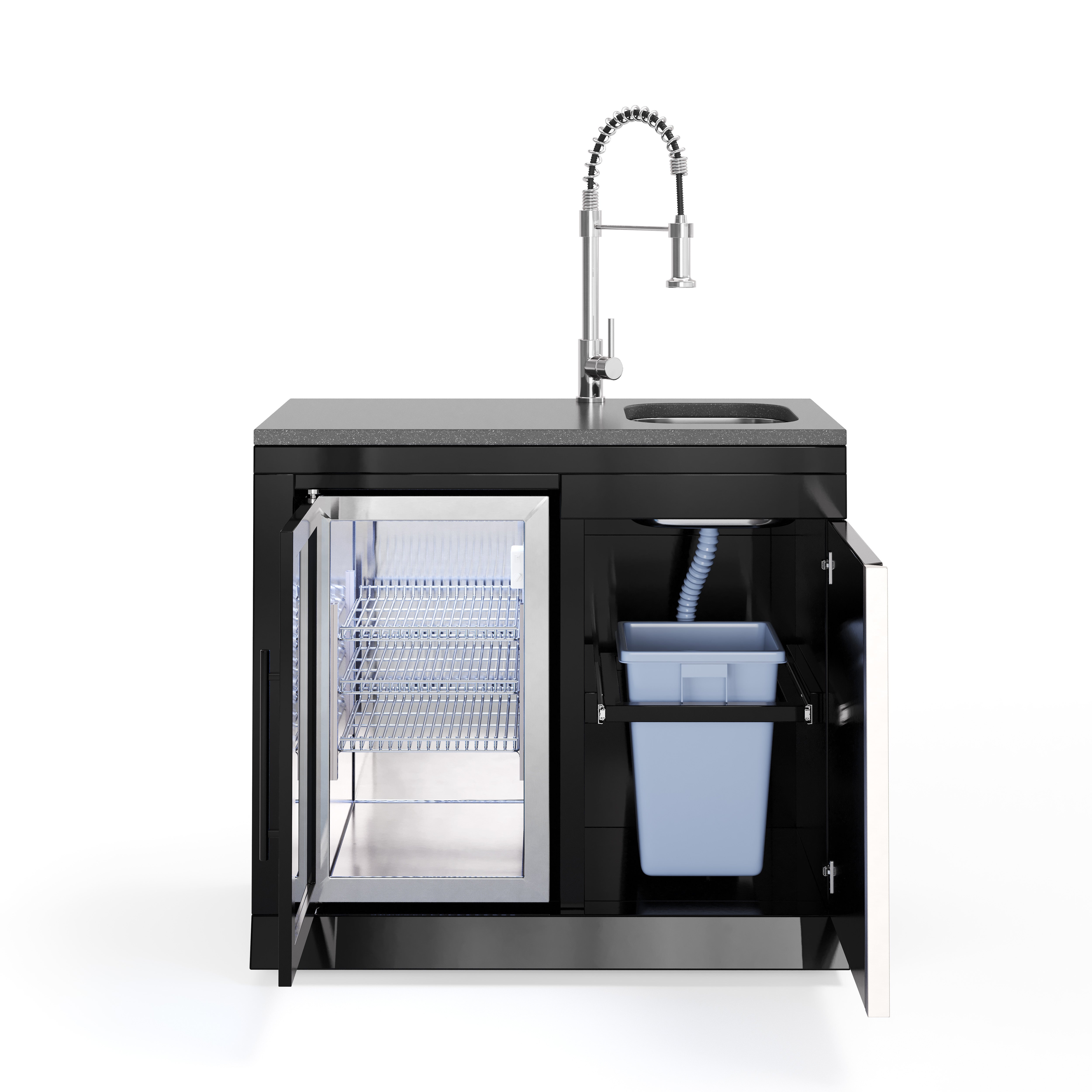 BLACKBACK COOL-CLEAN Kühlschrank-Spülbecken-Kombi