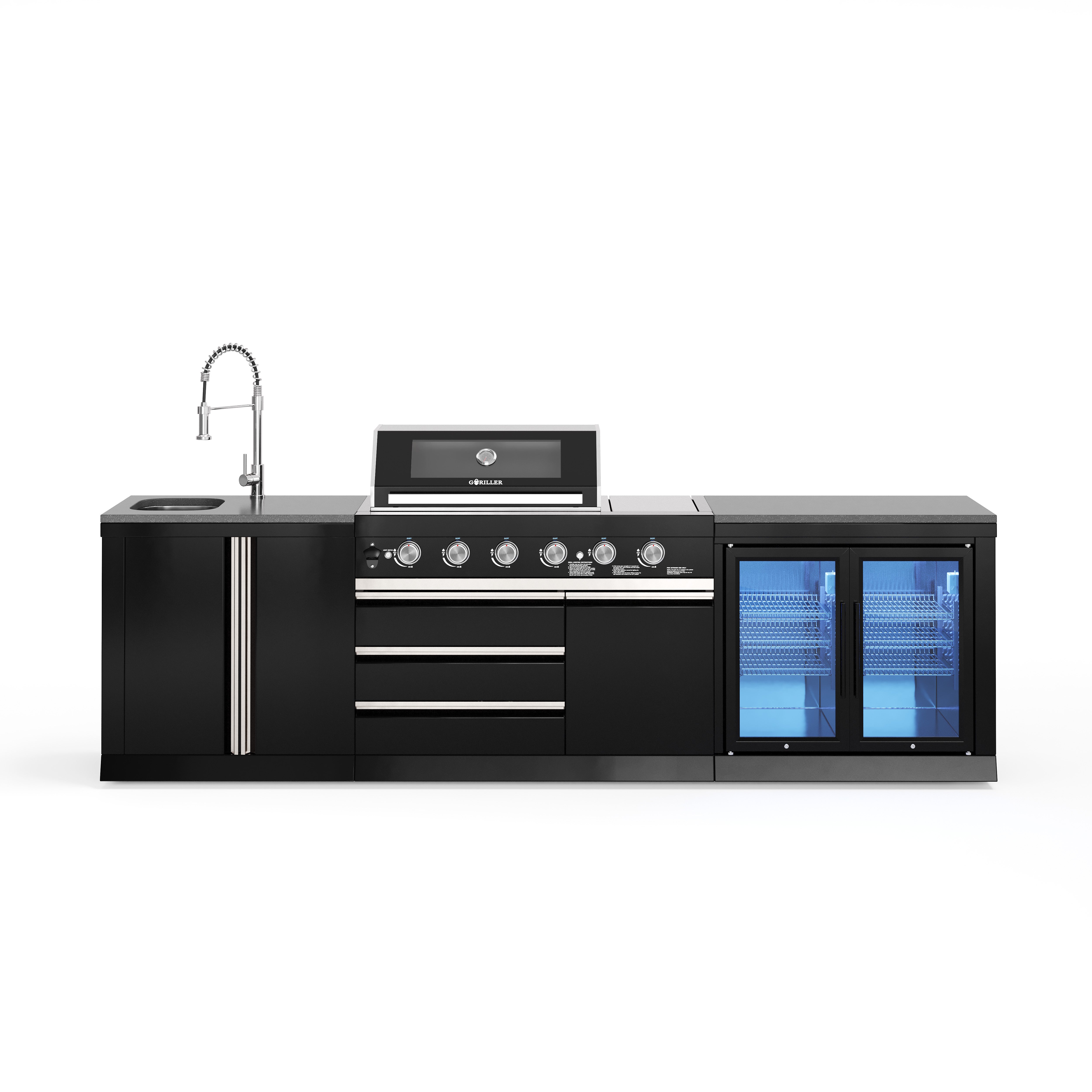 Cuisine extérieure BB-M6 | Gril à gaz à 6 brûleurs | Duo cool | Faire le ménage