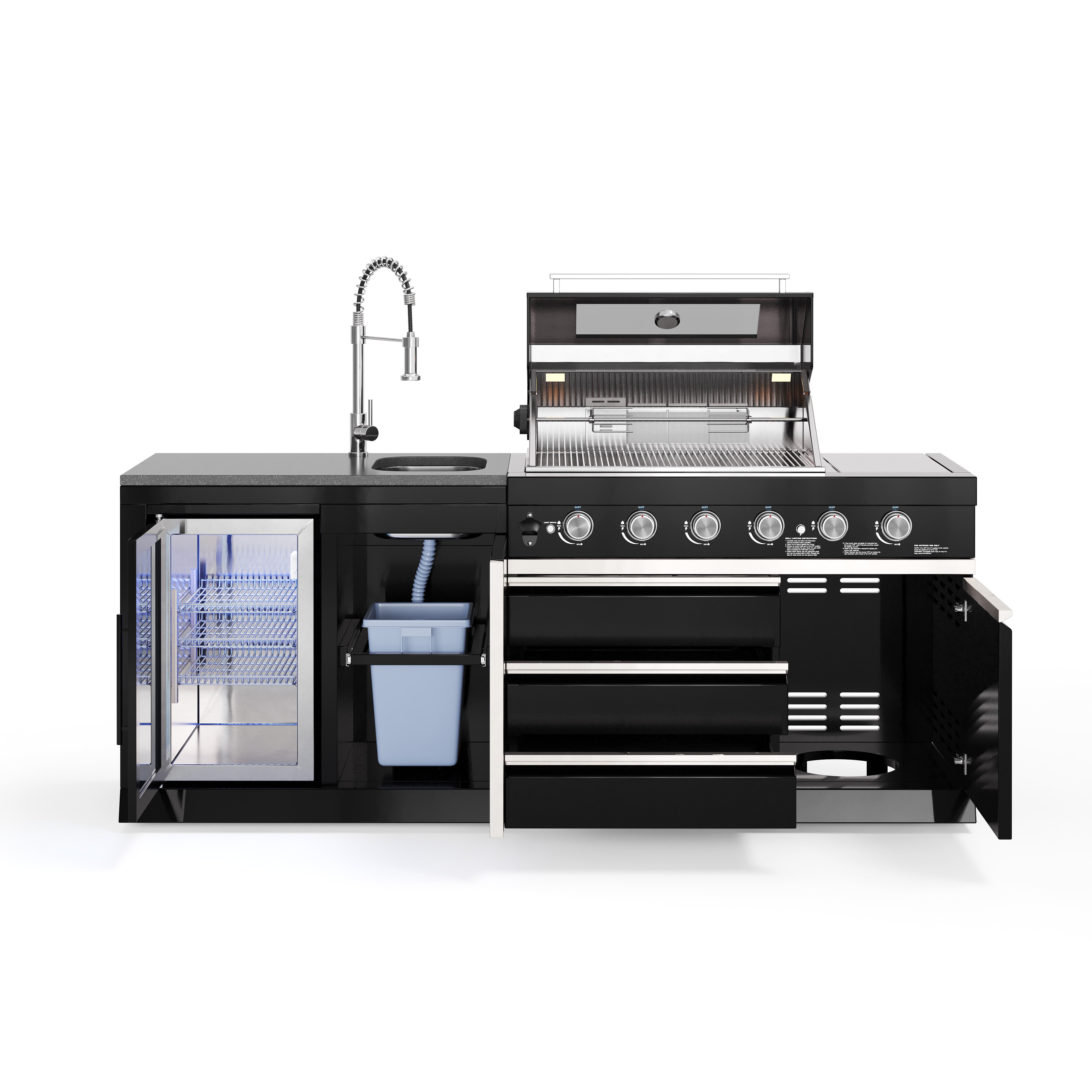 BB-S6 Outdoorküche | Grill de gas de 6 quemadores | Limpio