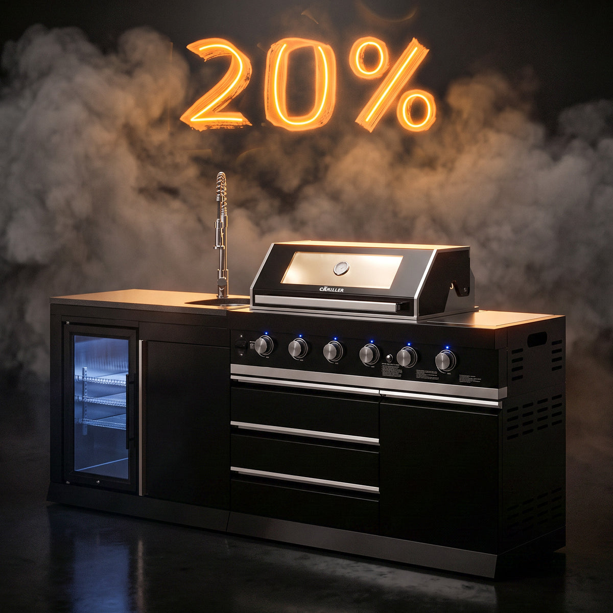 BB-S1 Outdoor Kitchen | Gas Grill | Cool-Clean