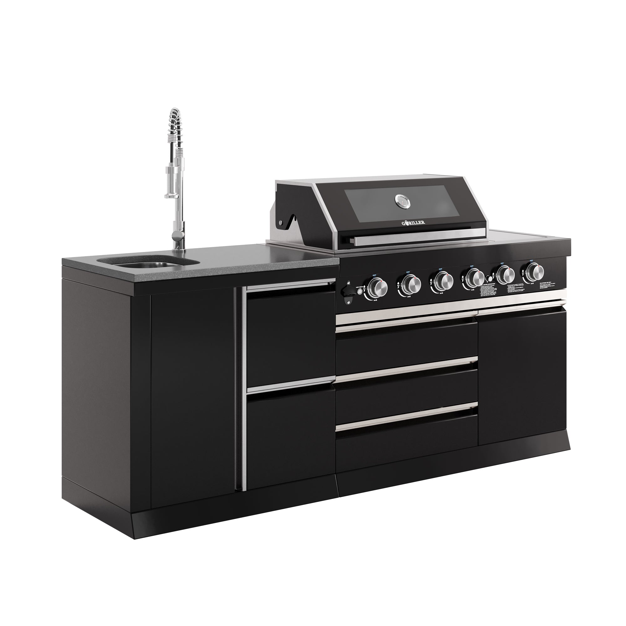 Cucina da esterno BB-S3 | Griglia a gas | Pulito