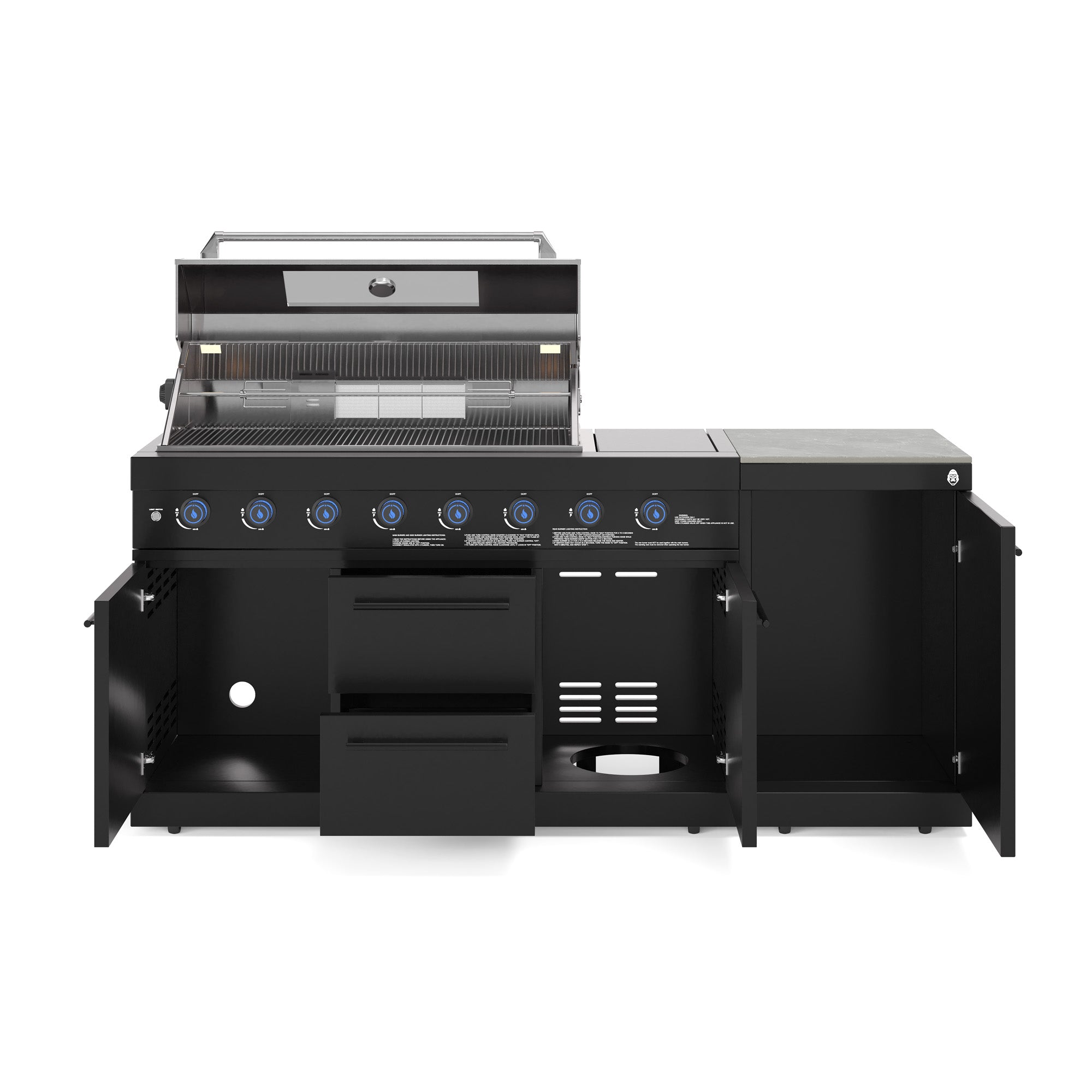 EMPIRE S2 Outdoorküche | Gasgrill | Prep Schwarz