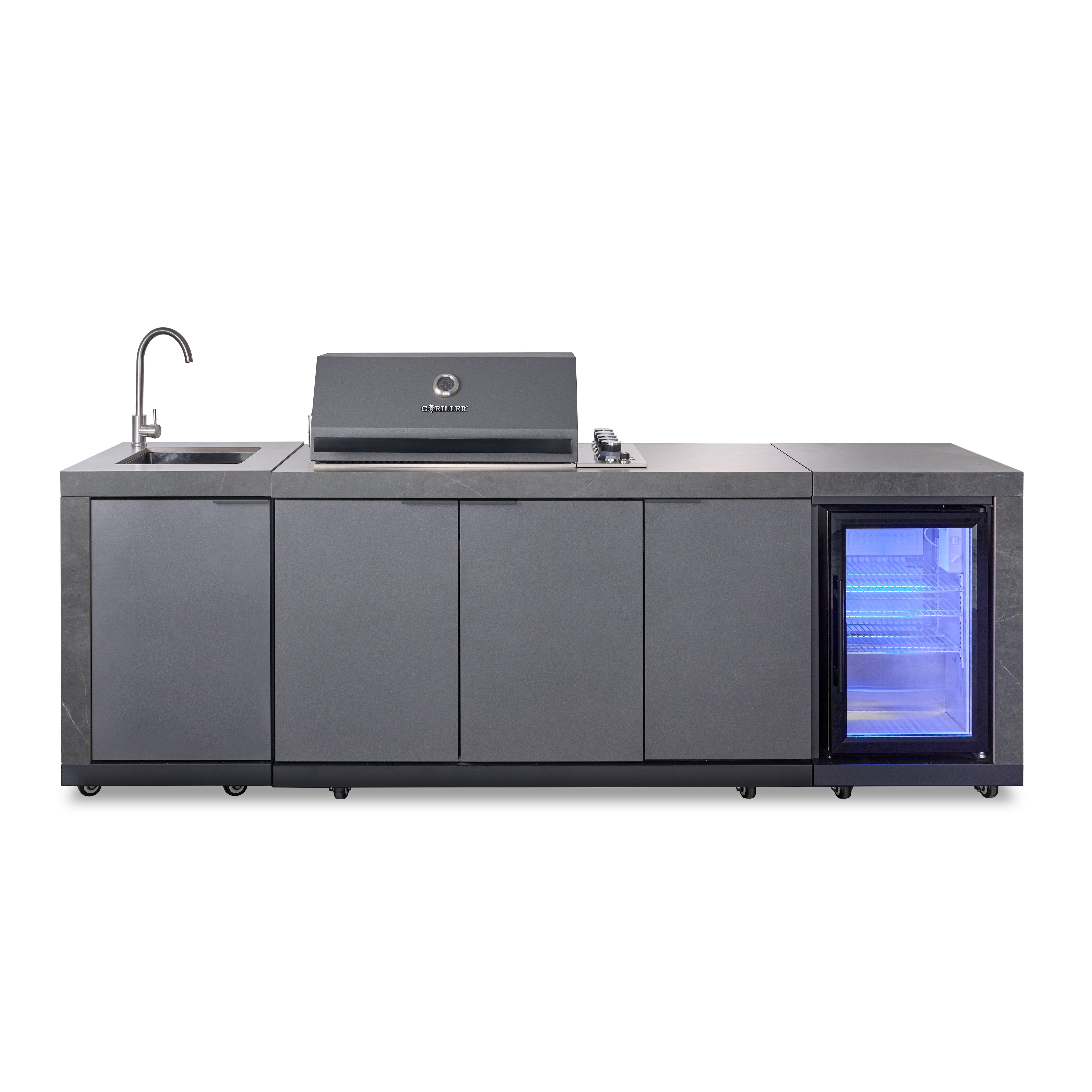 ROI EXTROFIANCE GOURNAGE | Gril à gaz à 5 brûleurs, réfrigérateur, évier