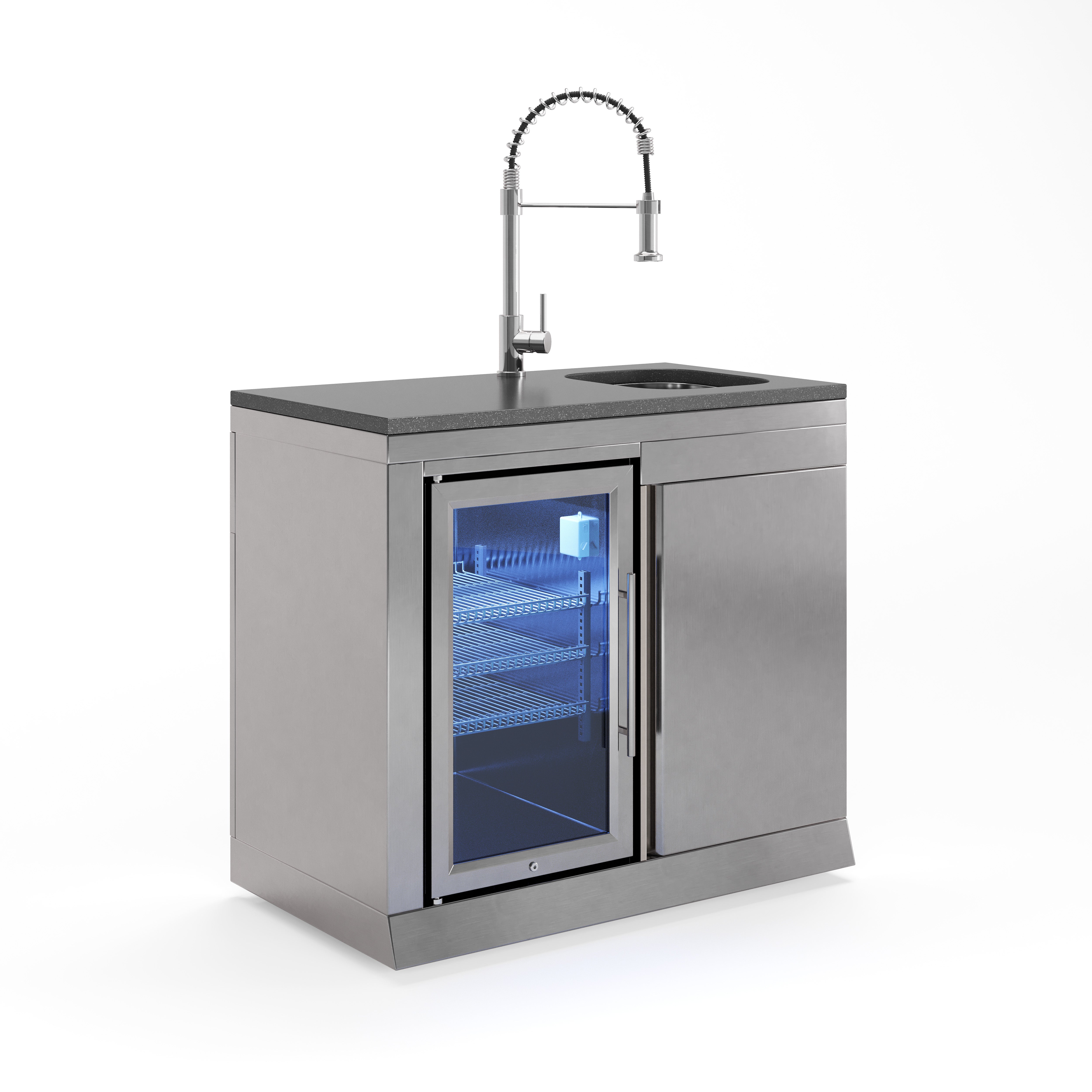 SILVERBACK COOL-CLEAN Kühlschrank-Spülbecken-Kombi