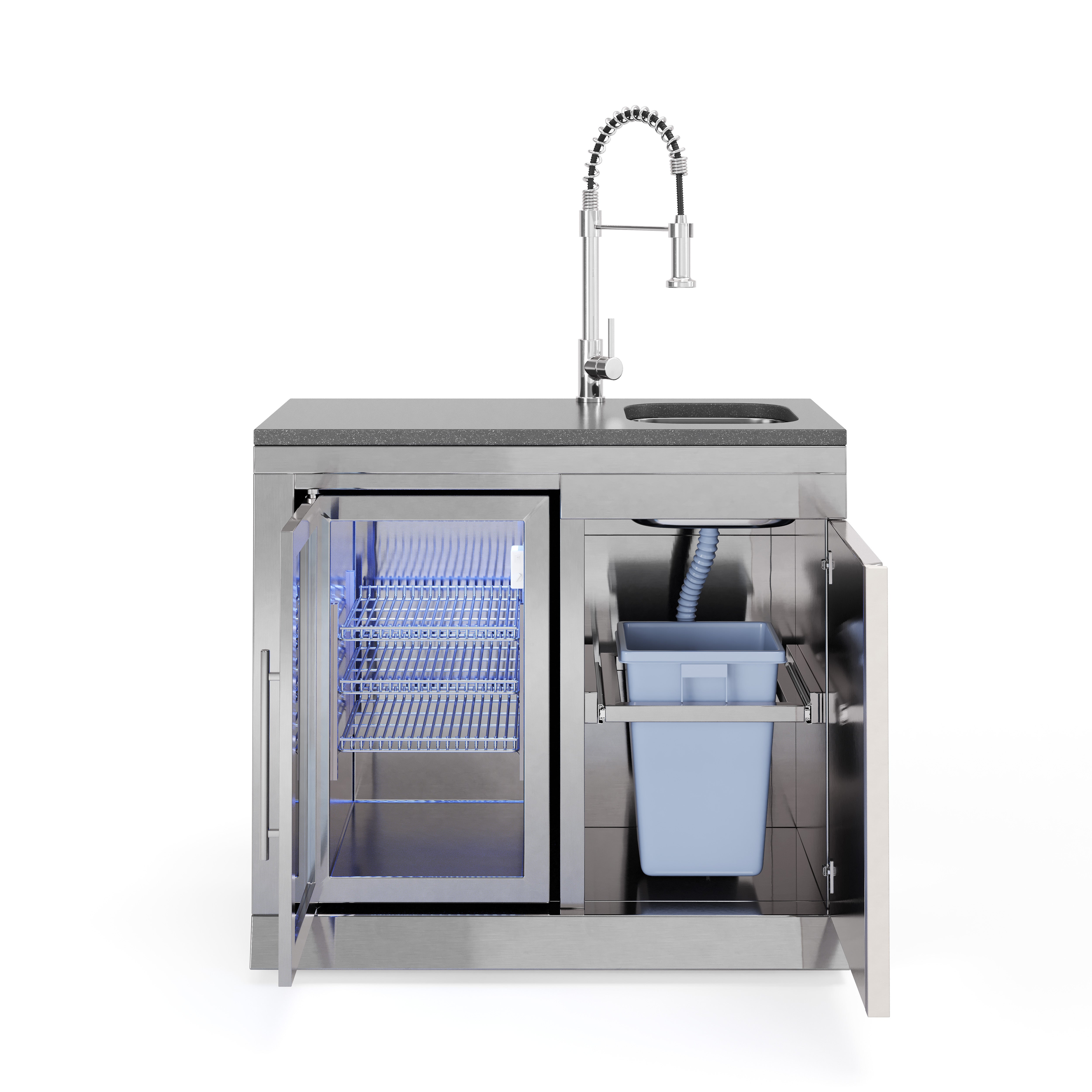 SILVERBACK COOL-CLEAN Kühlschrank-Spülbecken-Kombi