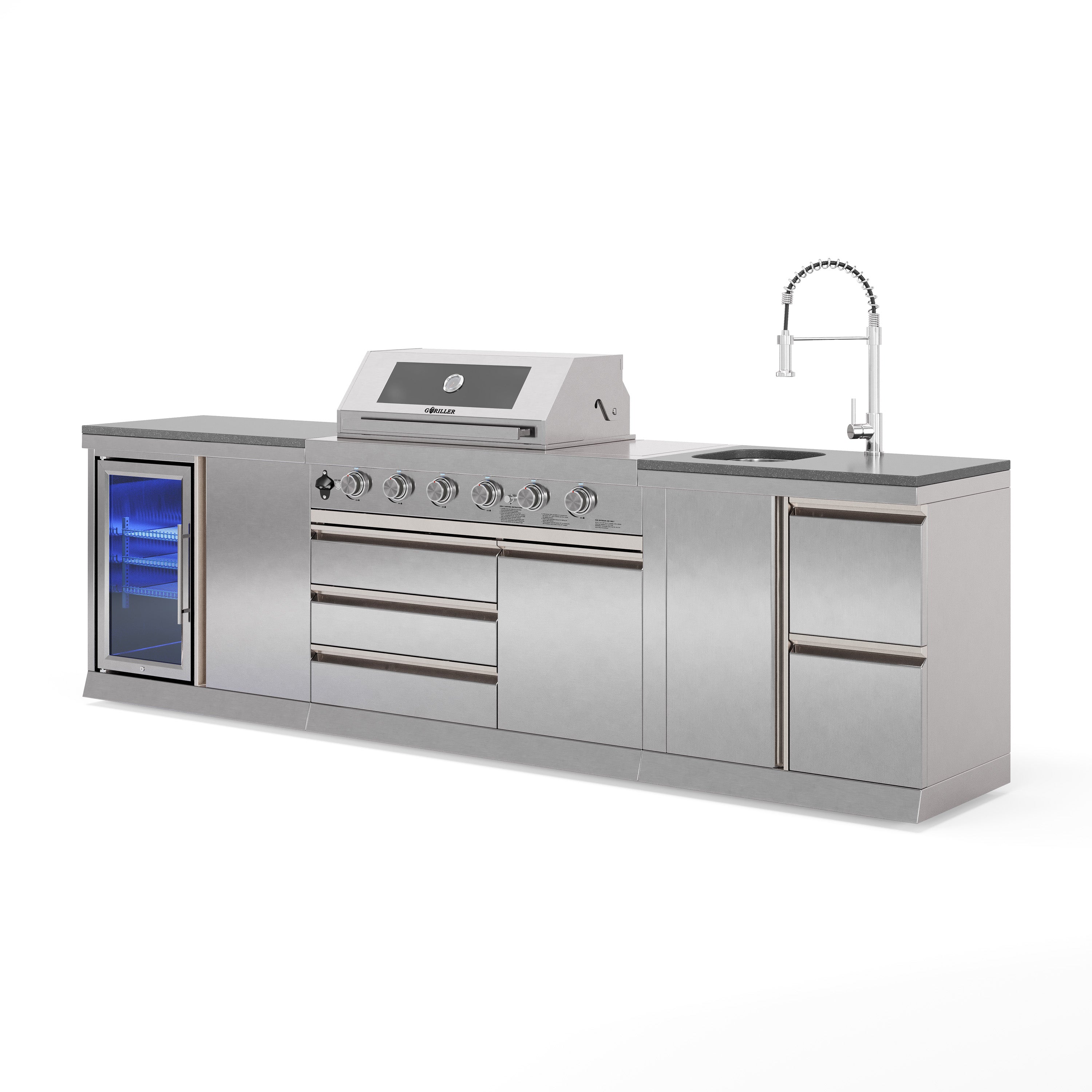 Cucina da esterno SB-M4 | Griglia a gas | Bello | Pulito