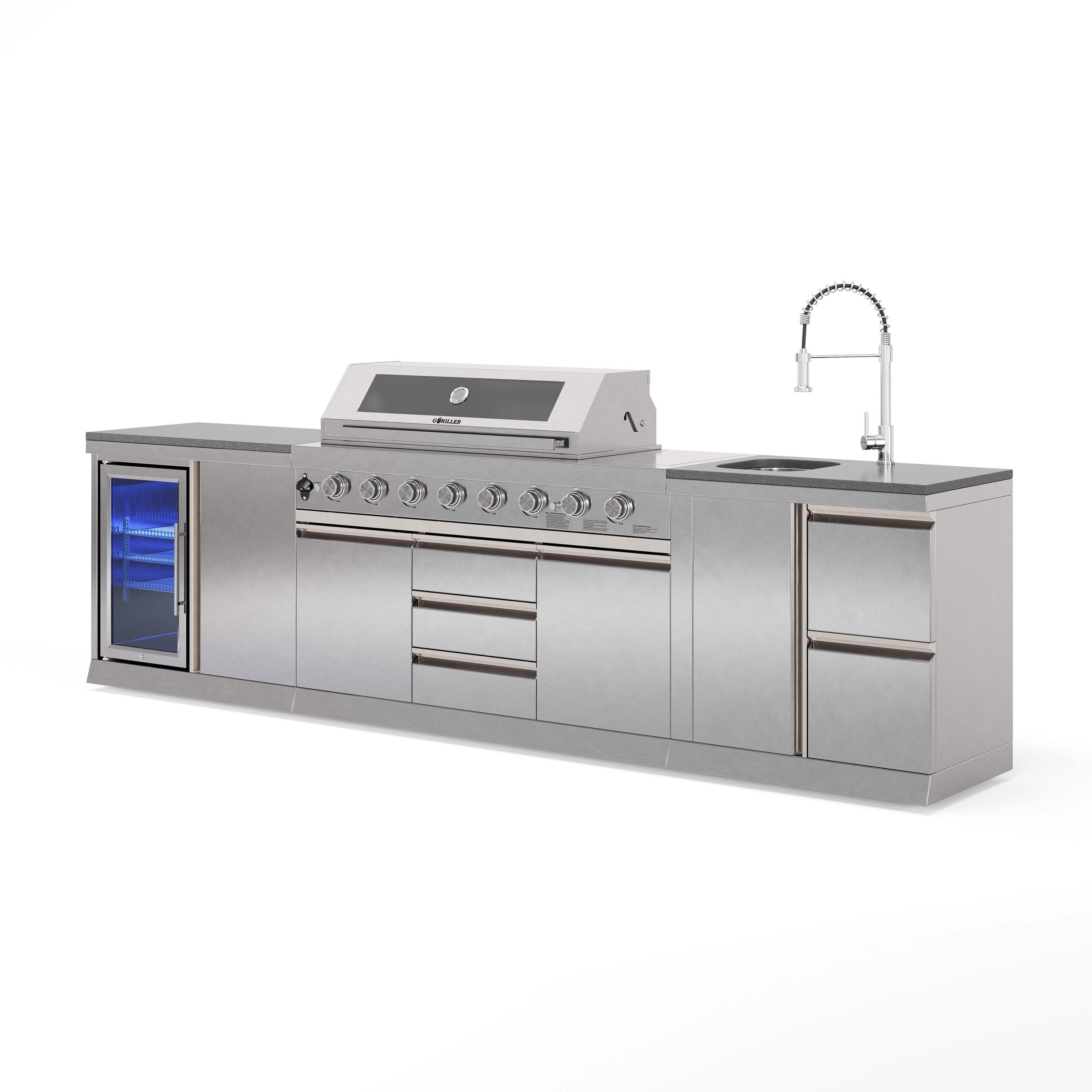 Cucina da esterno SB-M4 | Griglia a gas | Bello | Pulito