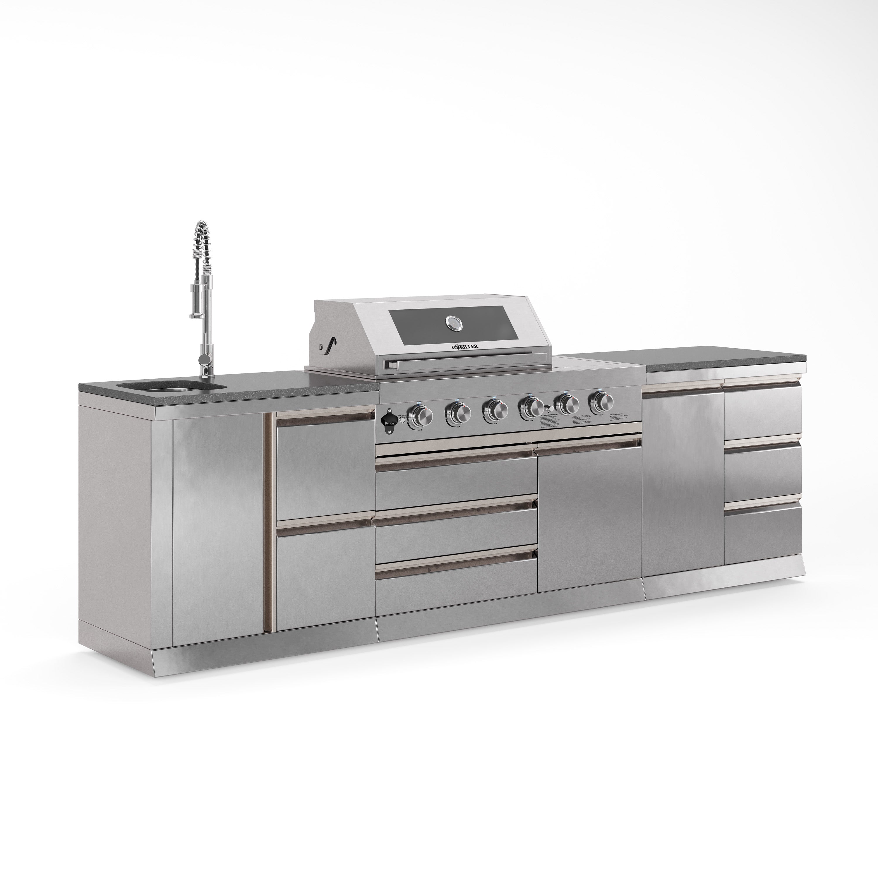 Cucina da esterno SB-M5 | Griglia a gas | Pulito | Preparazione