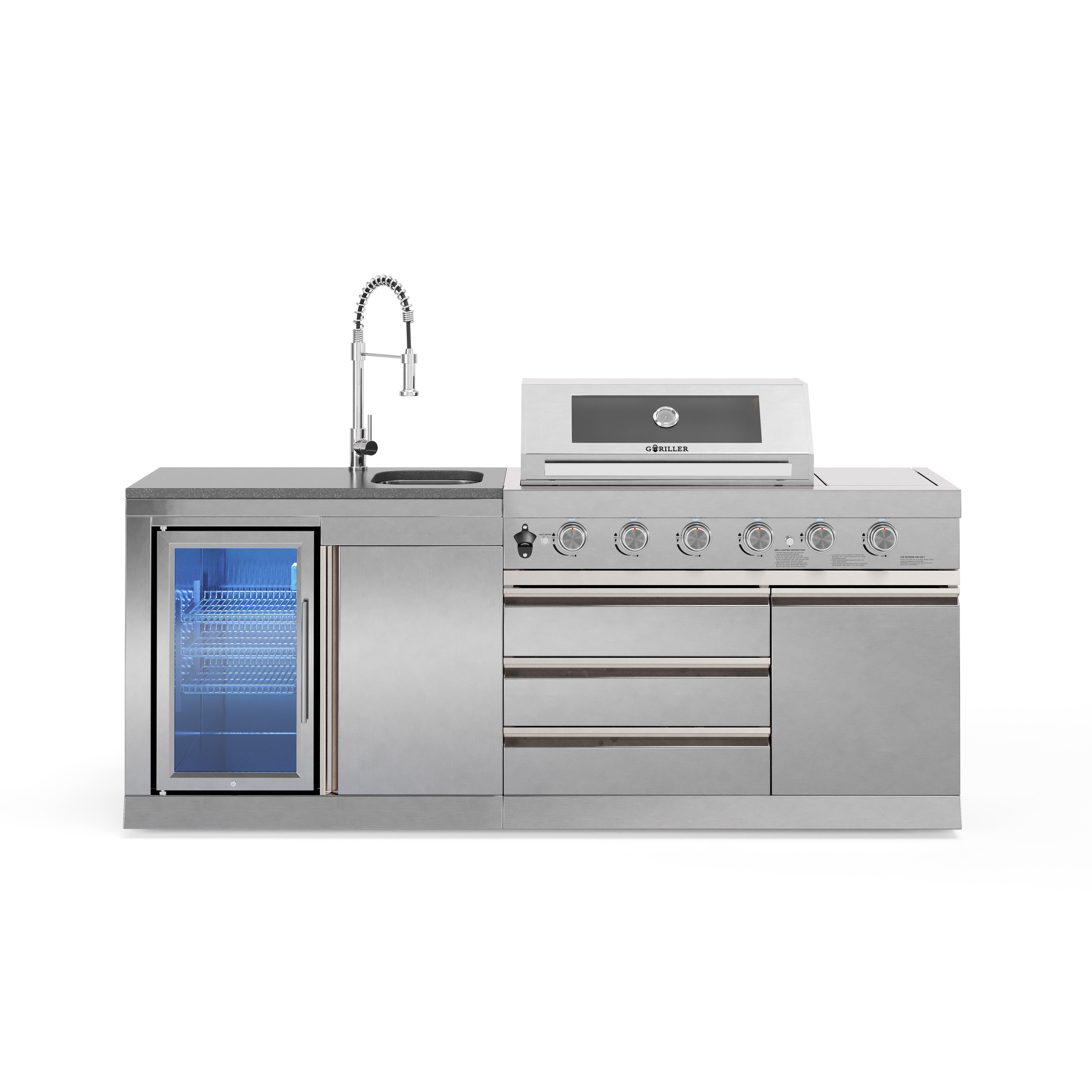 Cucina da esterno SB-S1 | Griglia a gas | Fresco pulito