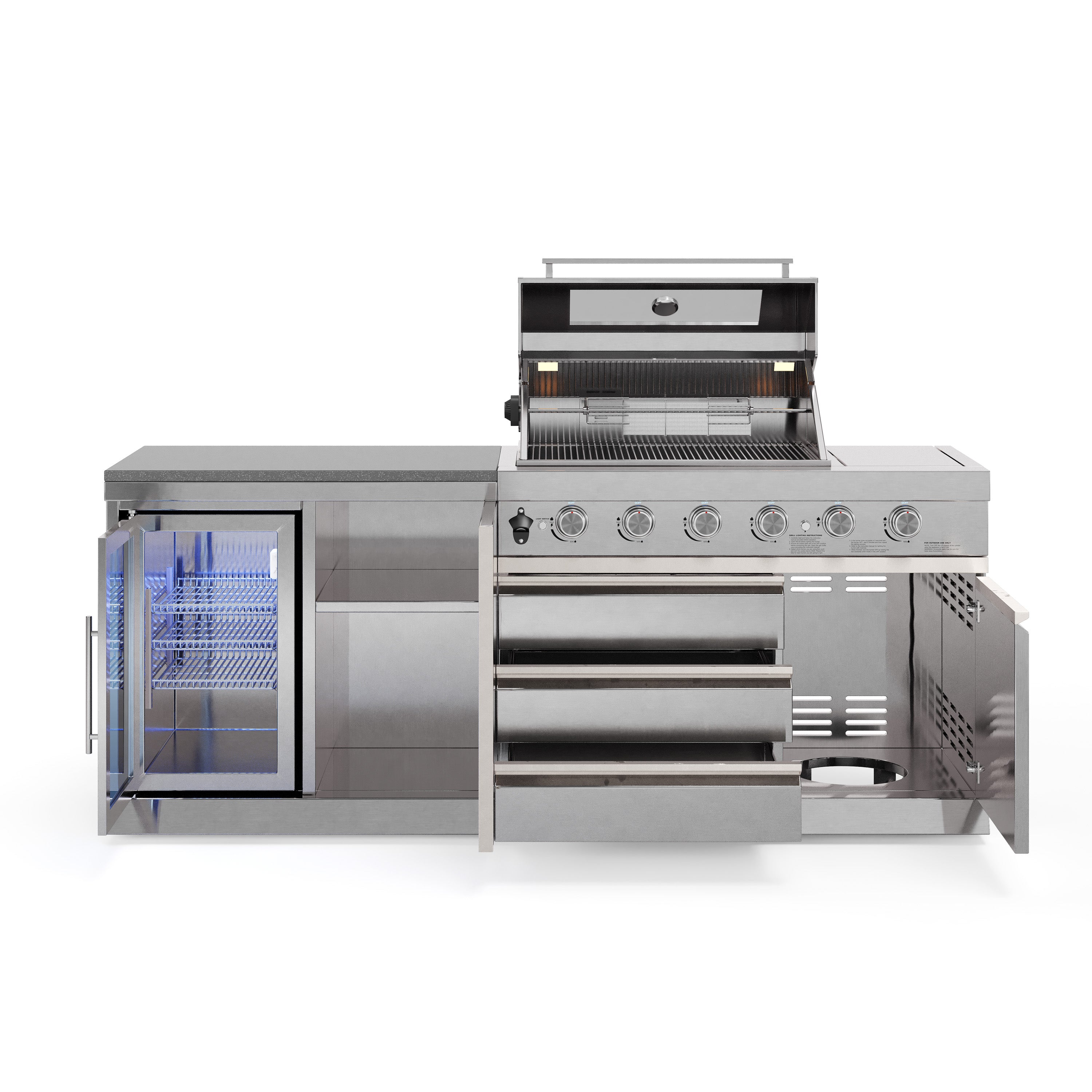Cucina da esterno SB-S4 | Griglia a gas | Freddo