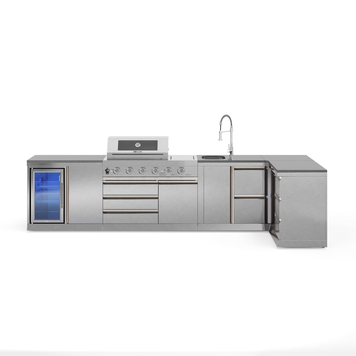SB-XL2 Outdoorküche | Gasgrill | Cool | Clean | Prep | Corner