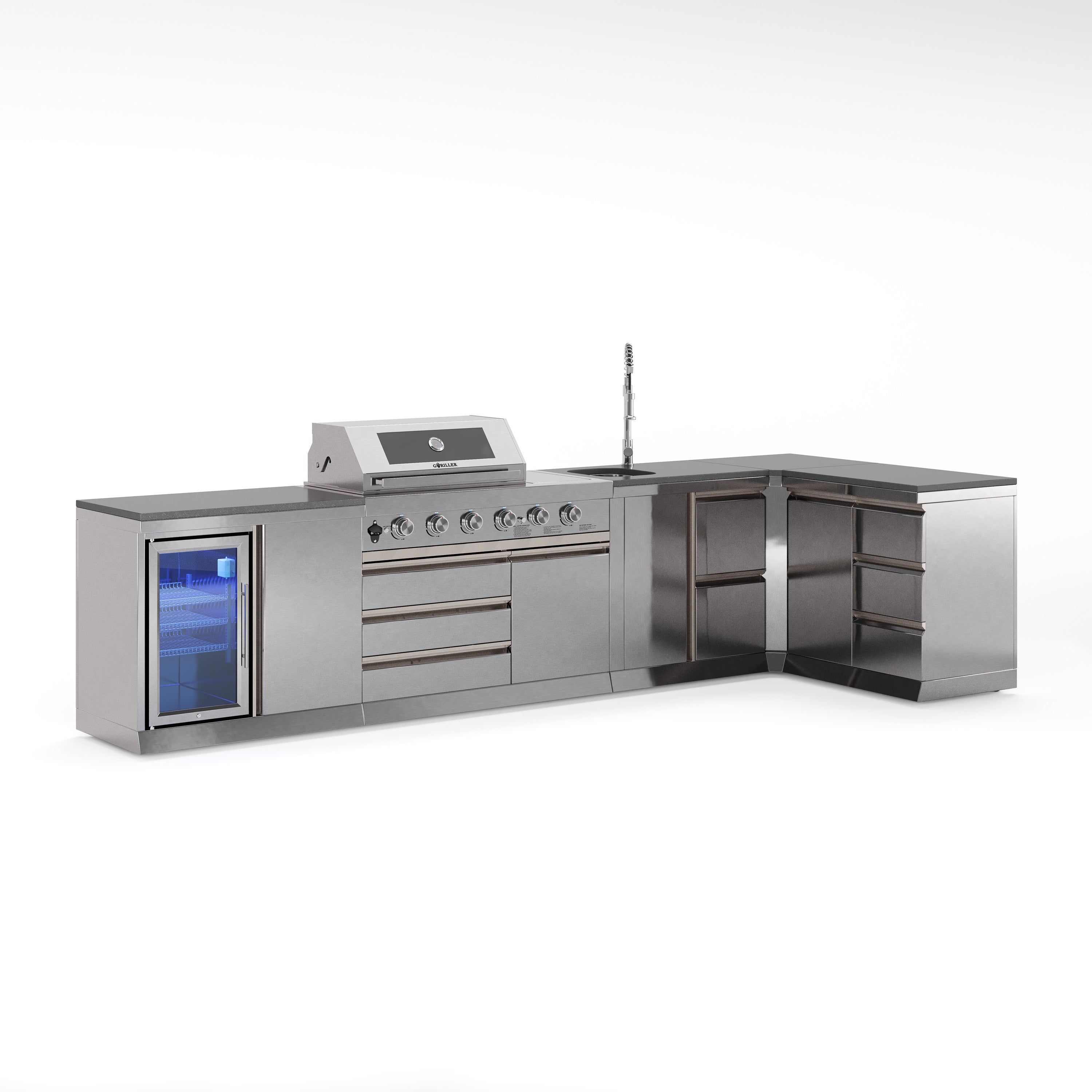 Cucina da esterno SB-XL2 | Griglia a gas | Bello | Pulito | Preparazione | Angolo