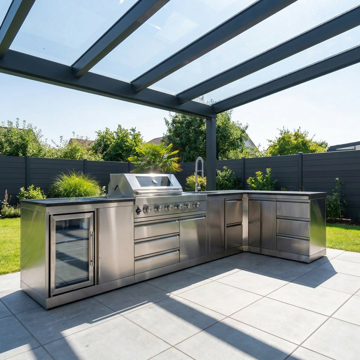 SB-XL2 Outdoorküche | Gasgrill | Cool | Clean | Prep | Corner