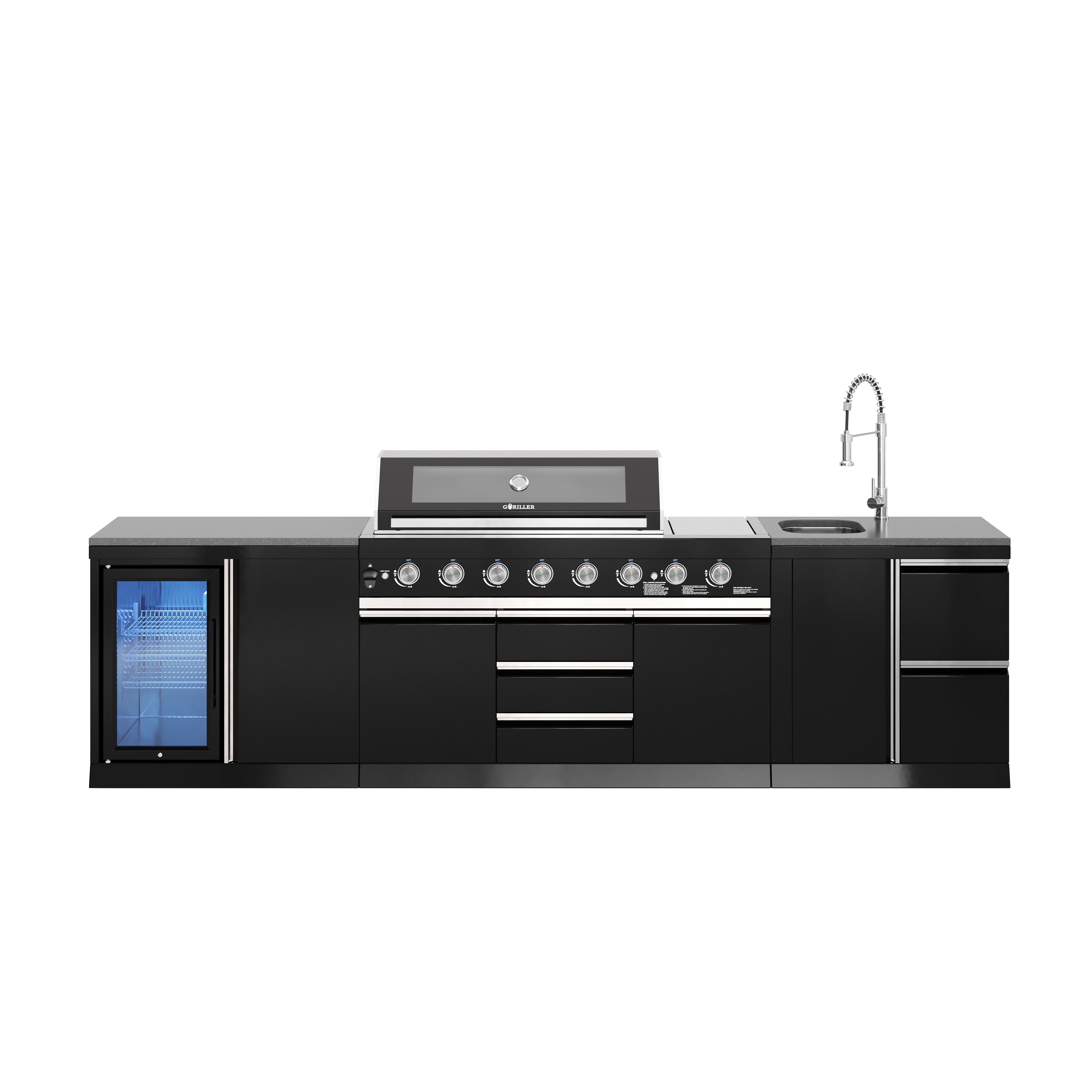 Cucina da esterno BB-M4 | Griglia a gas | Bello | Pulito
