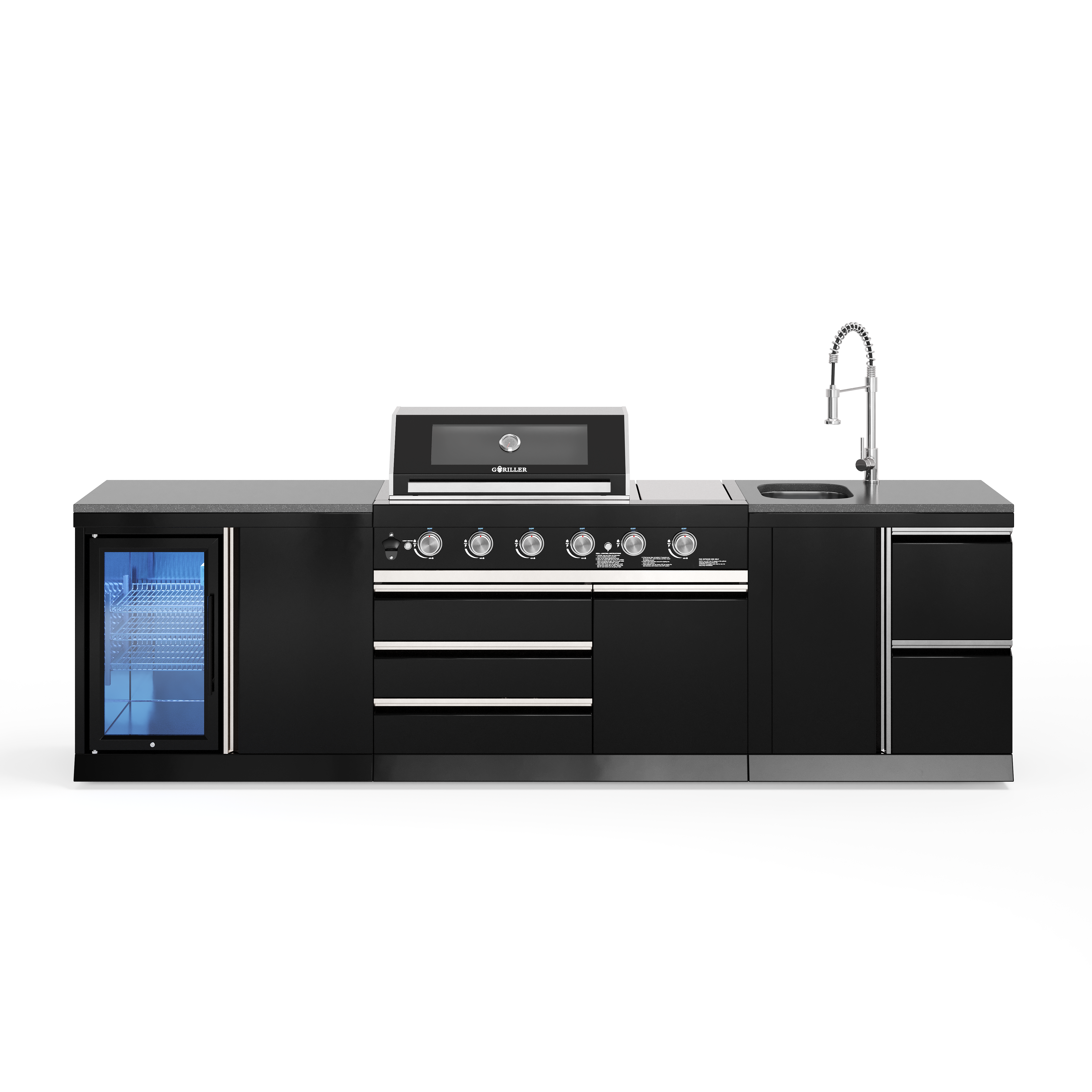 Cucina da esterno BB-M4 | Griglia a gas | Bello | Pulito