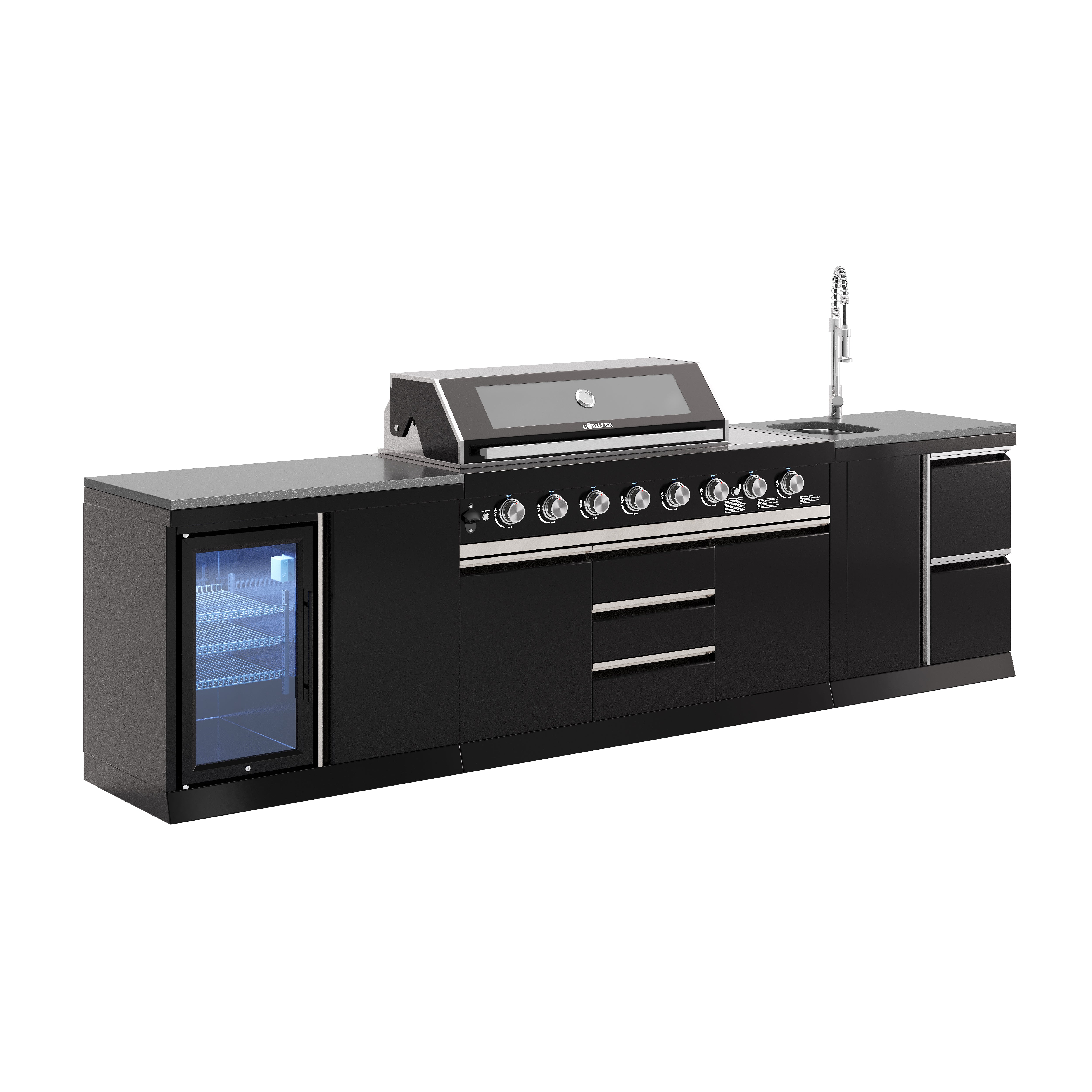 Cucina da esterno BB-M4 | Griglia a gas | Bello | Pulito