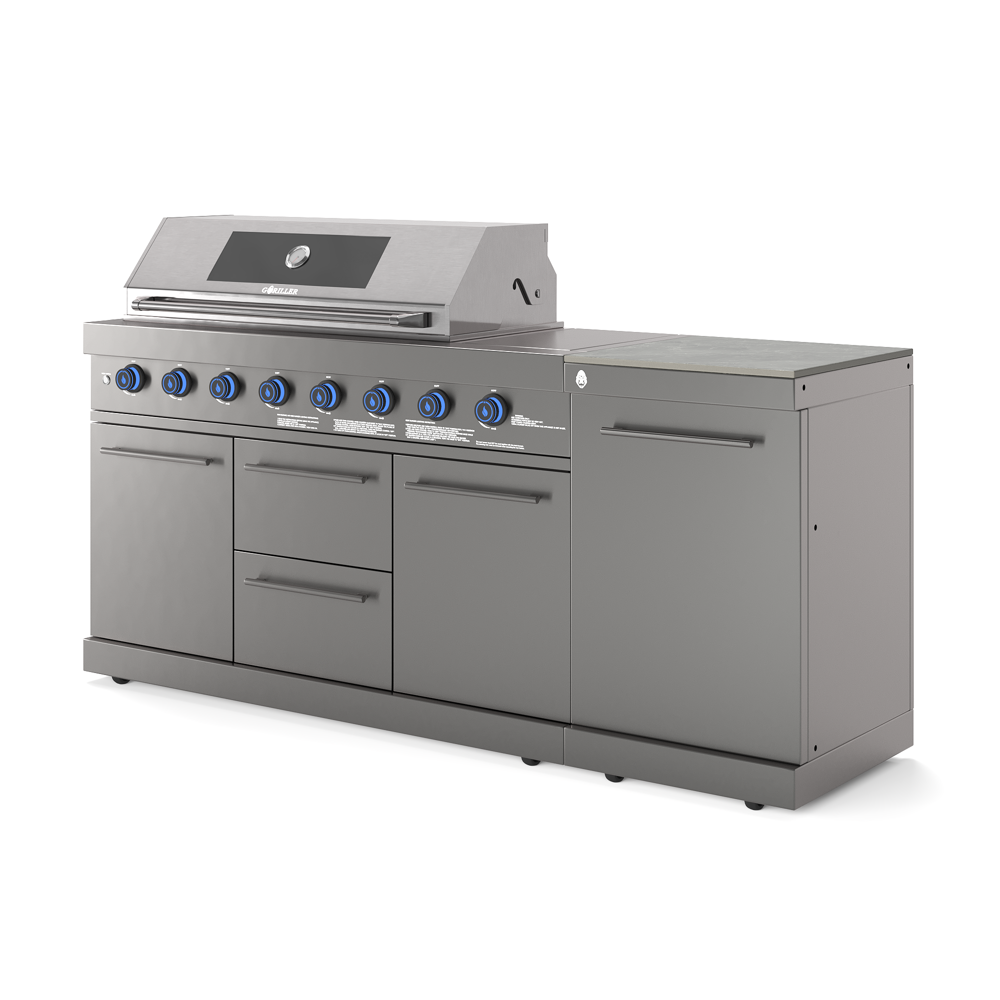 EMPIRE S2 Outdoorküche | 8-Brenner Gasgrill | Prep