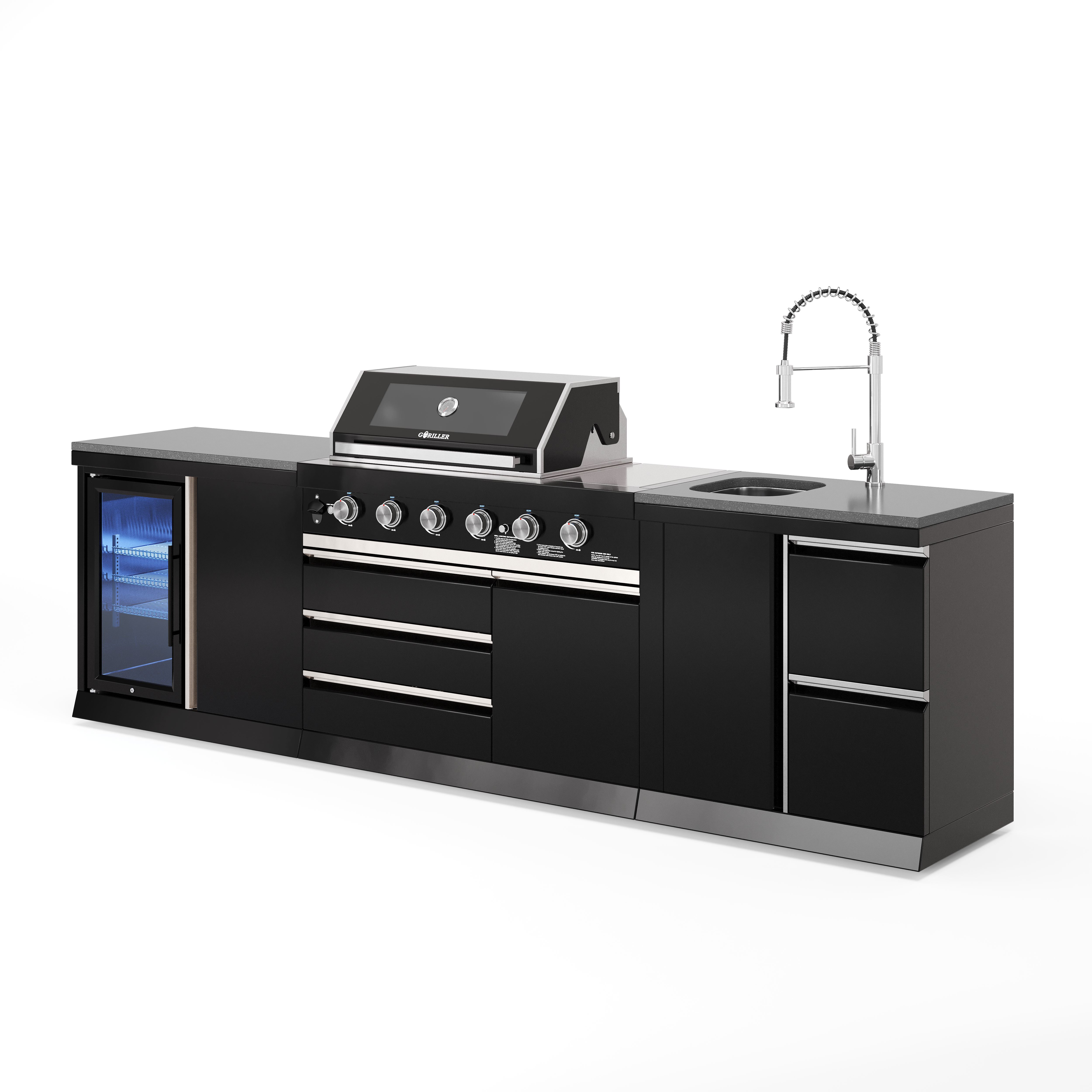Cucina da esterno BB-M4 | Griglia a gas | Bello | Pulito